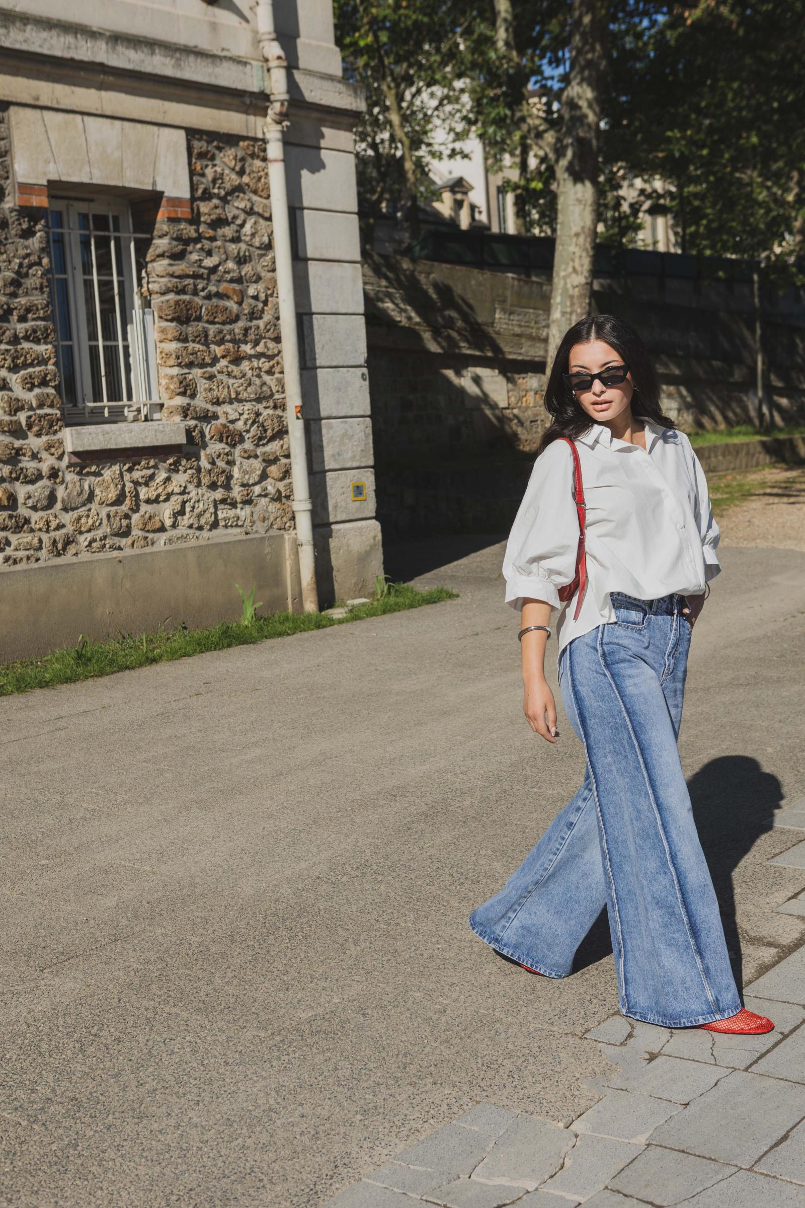 Grossiste Copperose - JEAN LARGE TAILLE HAUTE À NERVURES