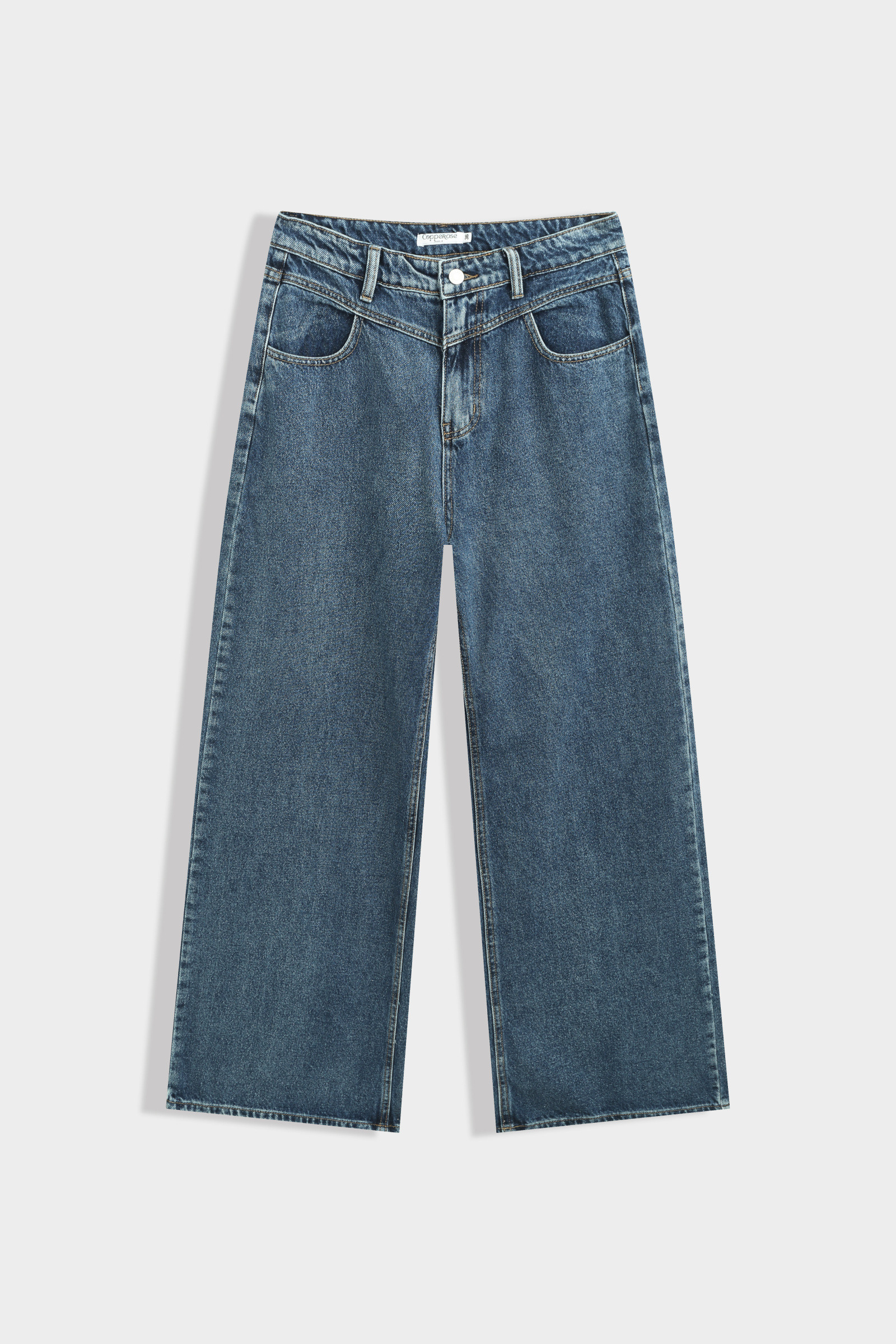 Grossista Copperose - Jeans a gamba larga a vita alta