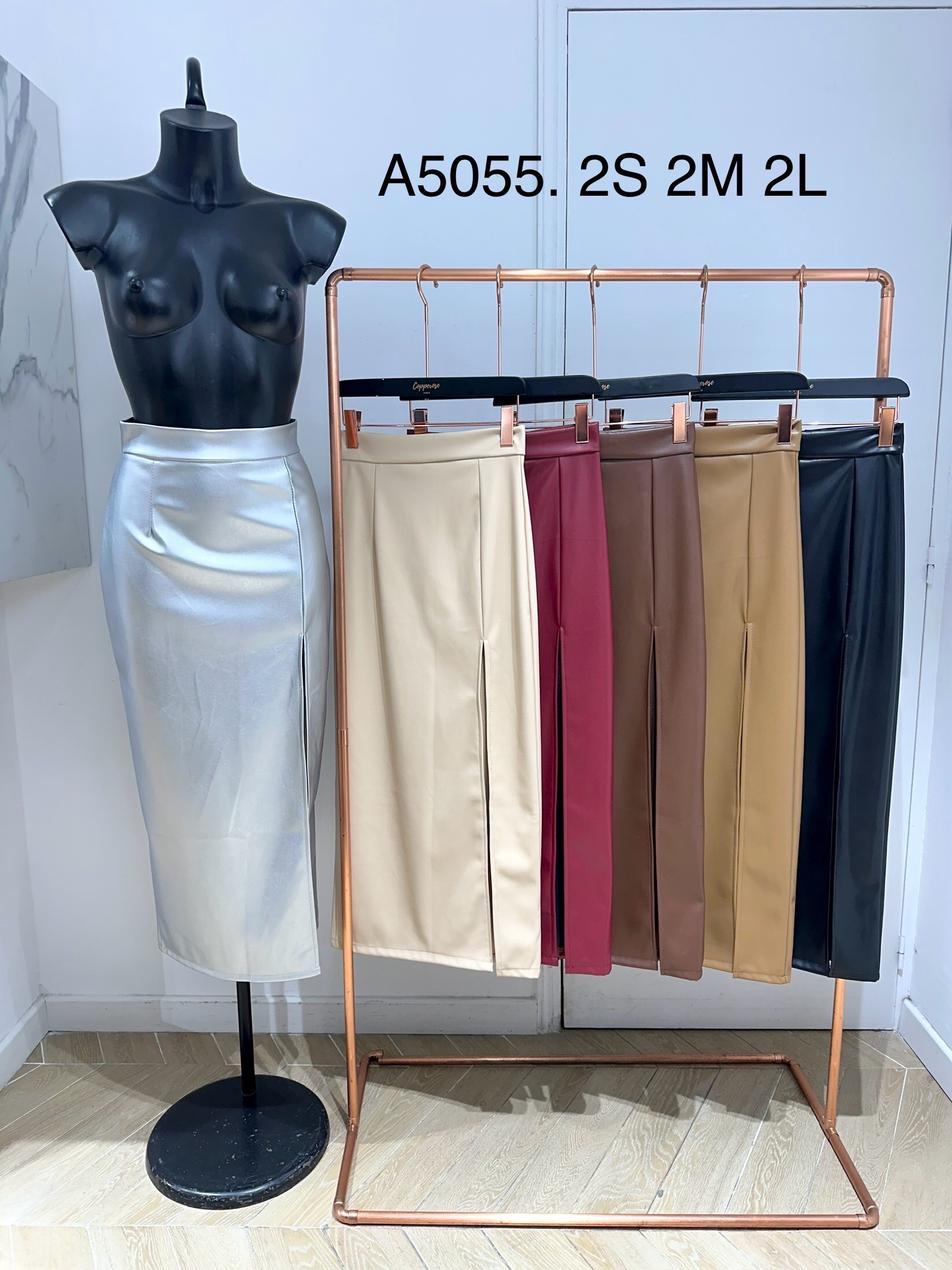 Mayorista Copperose Outlet - Falda larga efecto piel