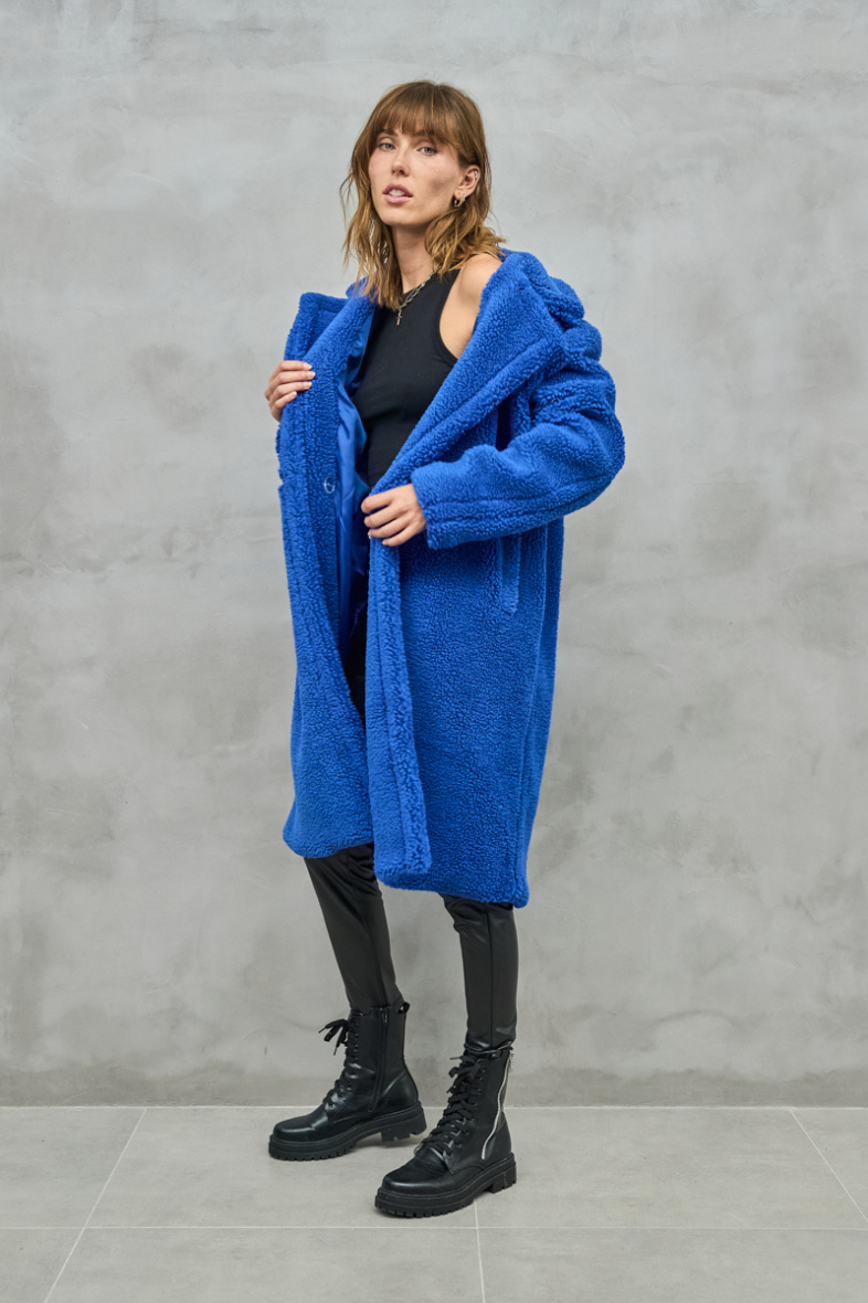 Grossista Copperose - giacca di peluche di lunghezza media