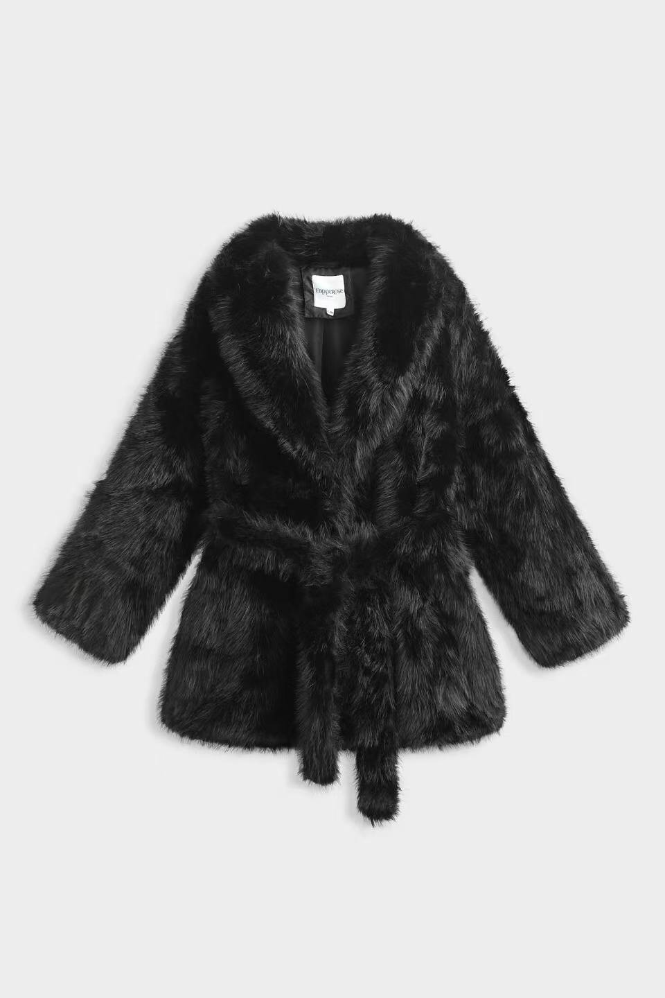 Wholesaler Copperose - FAUX FUR COAT WITH BELT