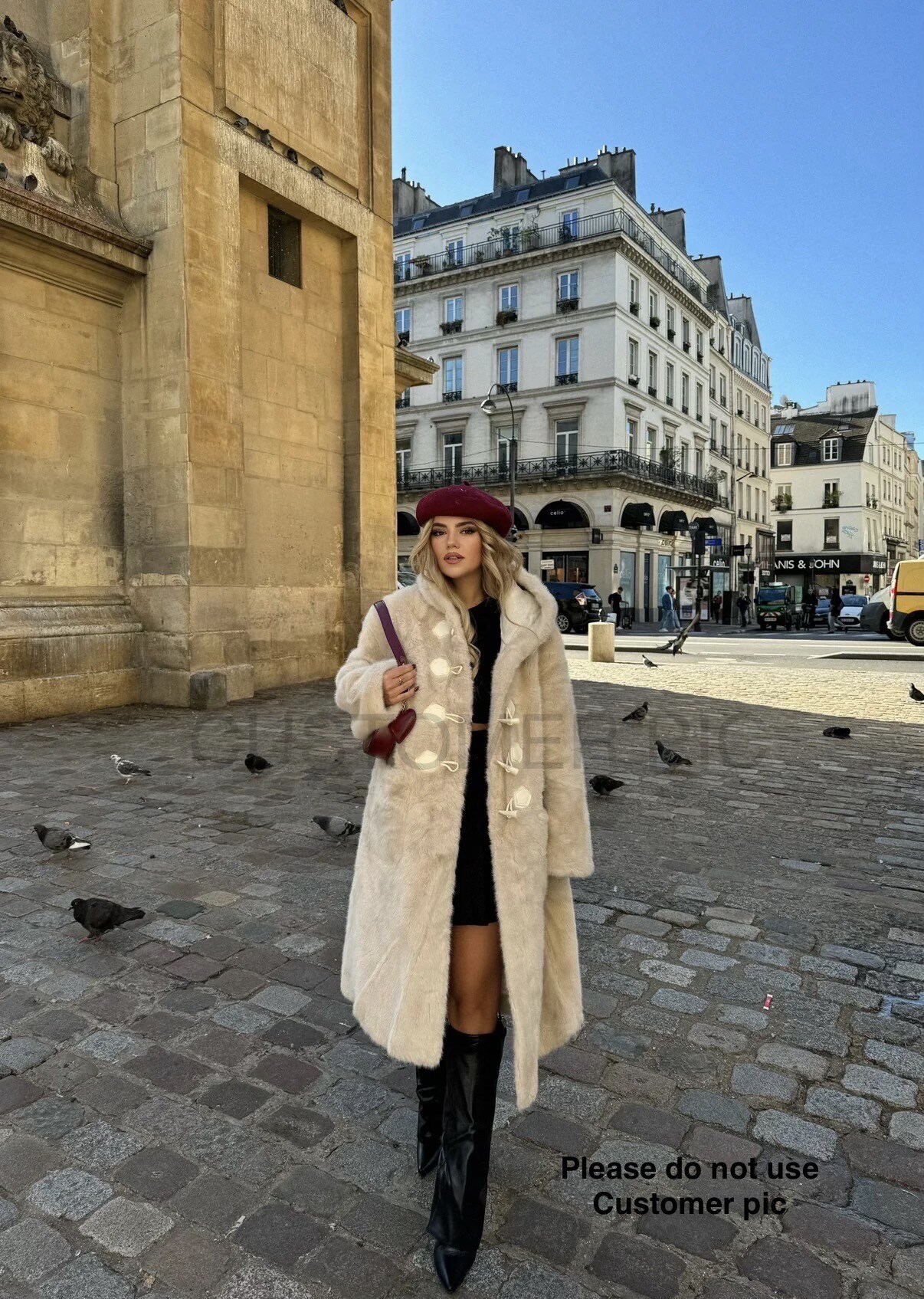 Wholesaler Copperose - Mid-length faux fur hooded coats