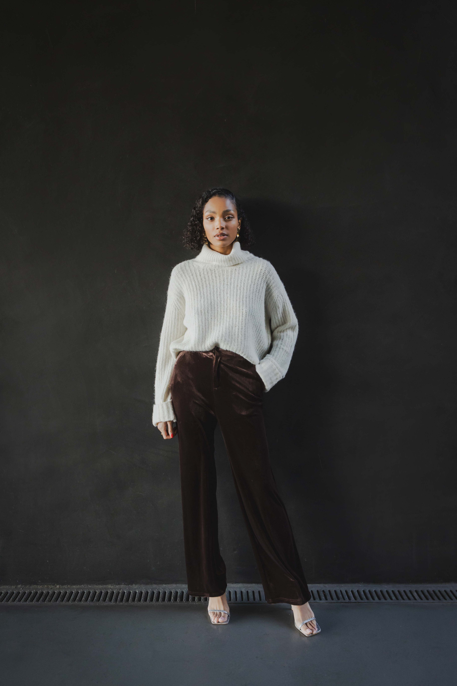 Mayorista Copperose Outlet - Pantalón recto de terciopelo