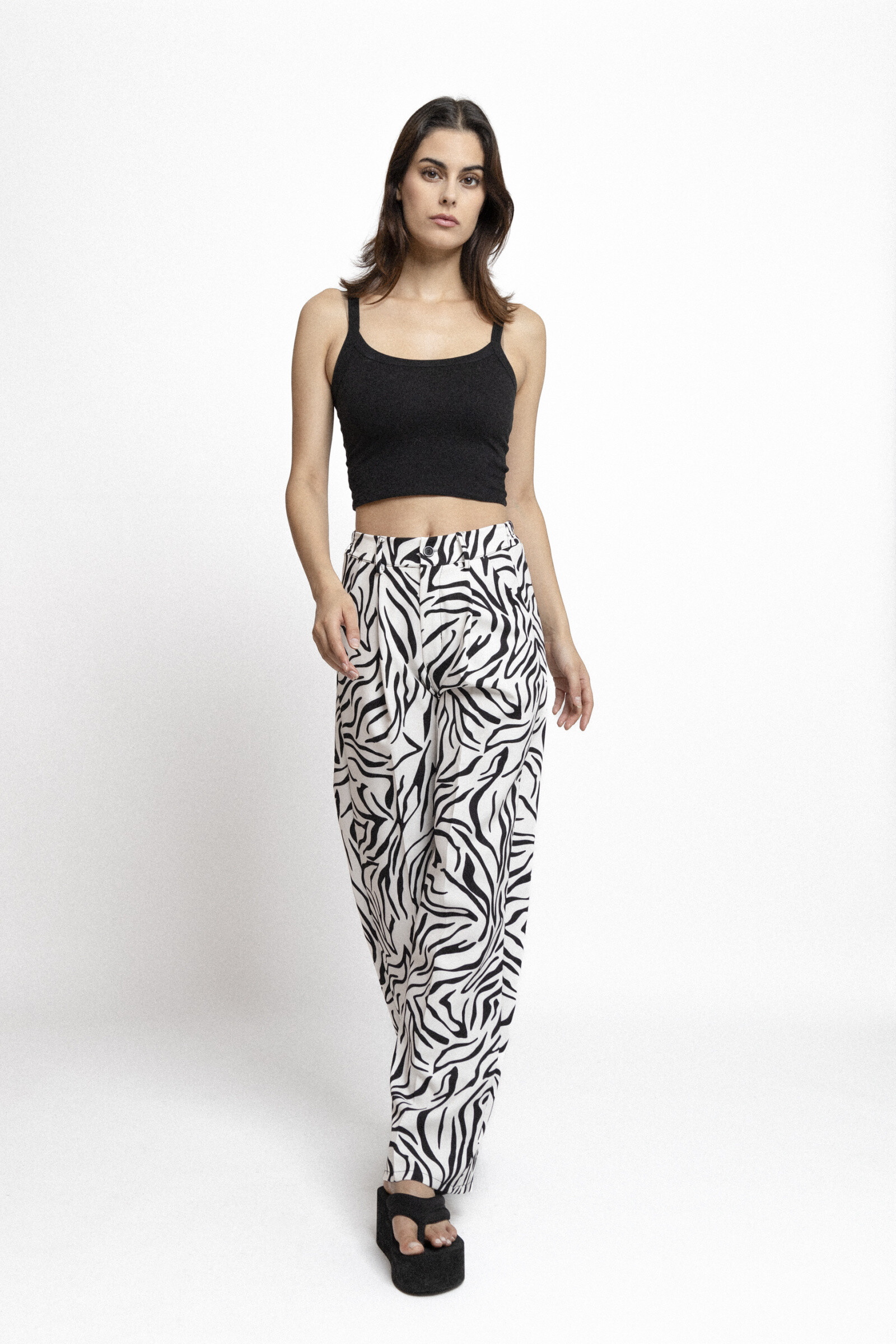 Grossista Copperose - Pantaloni fluidi con stampa animalier