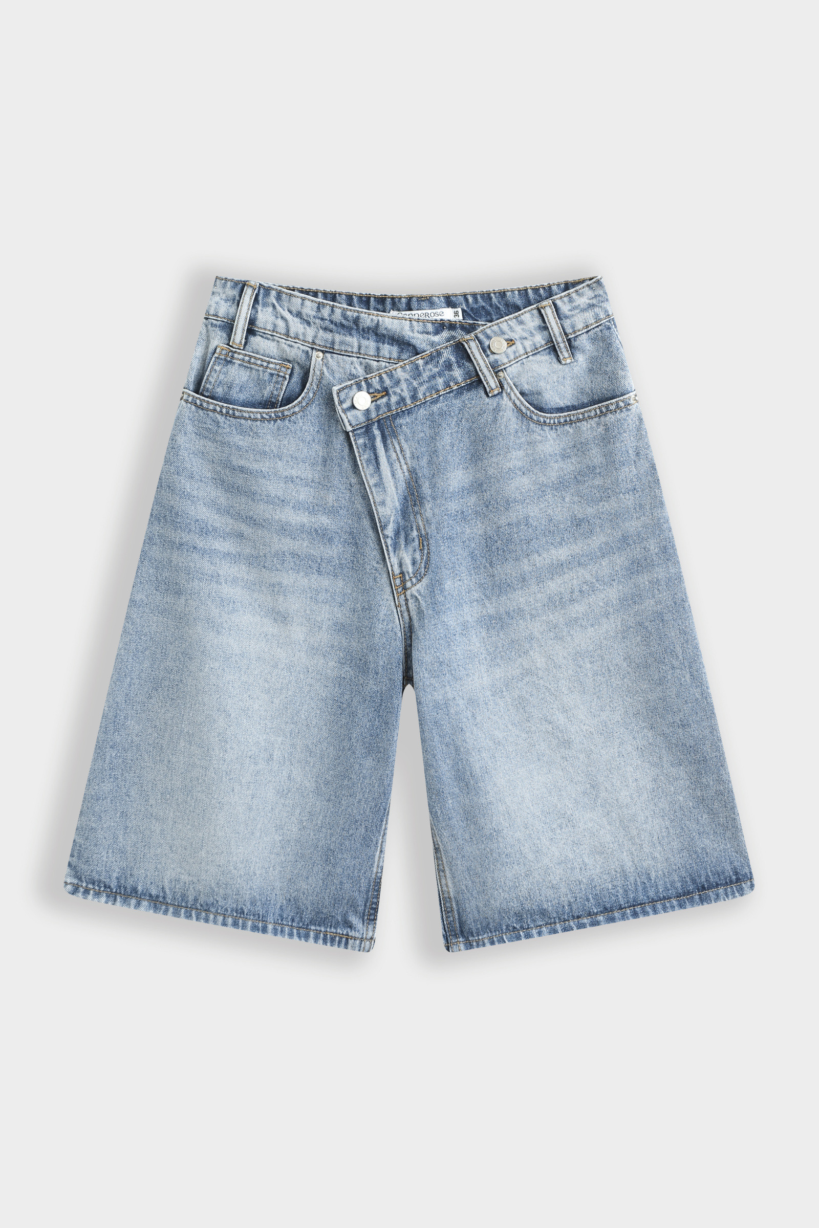 Mayorista Copperose - BERMUDAS DE DENIM CON CREMALLERA ASIMÉTRICA