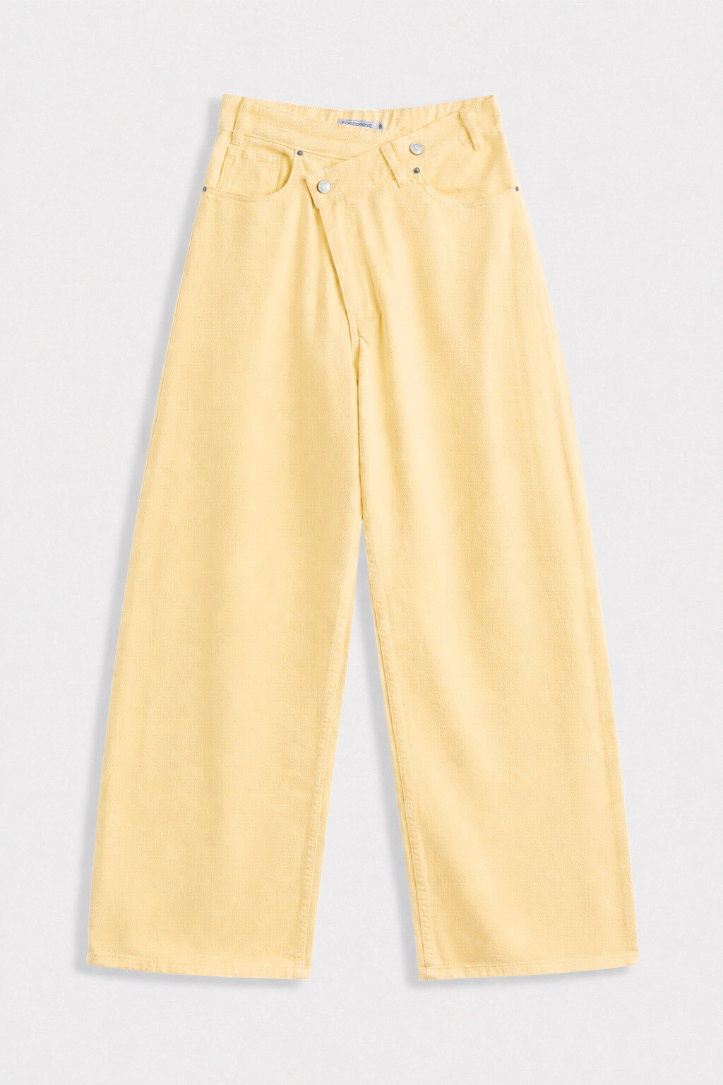 Grossiste Copperose - Pantalon en jean taille asymétrique échelonnée