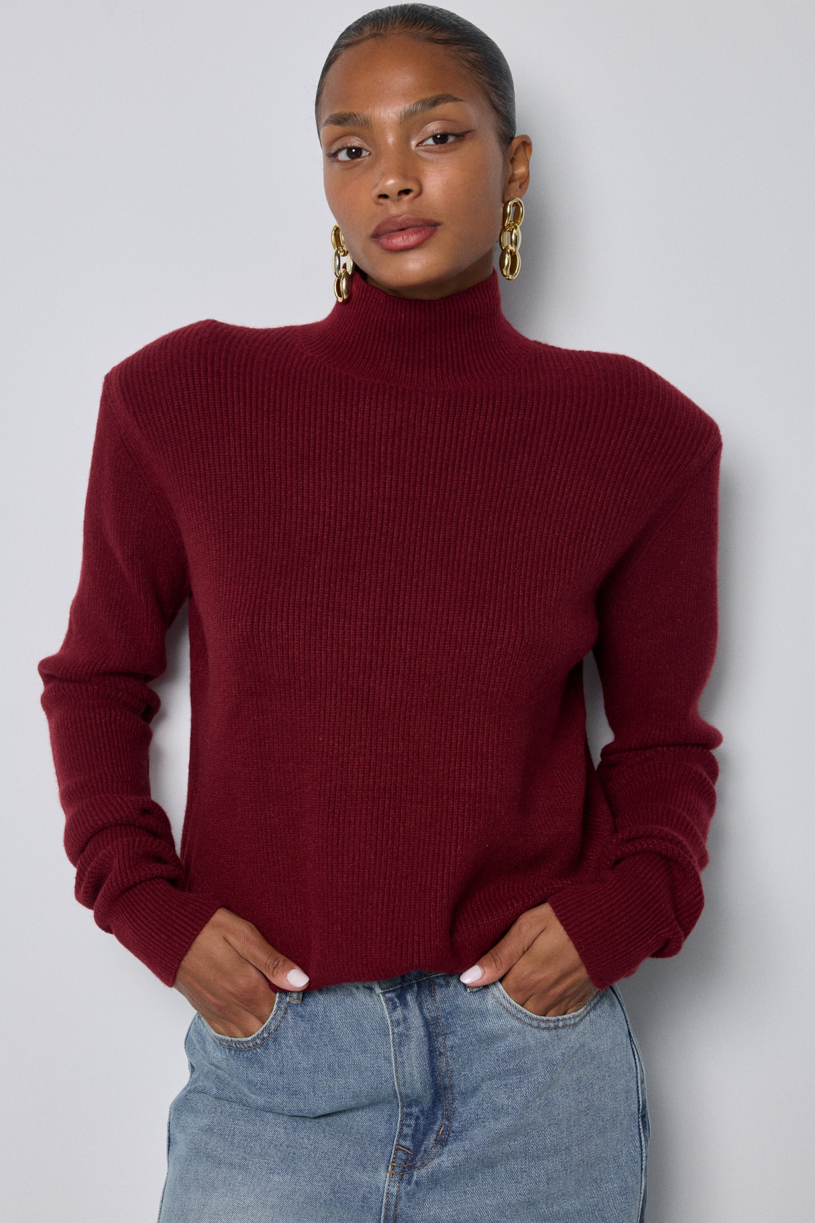 Grossiste Copperose - Pull col montant structuré