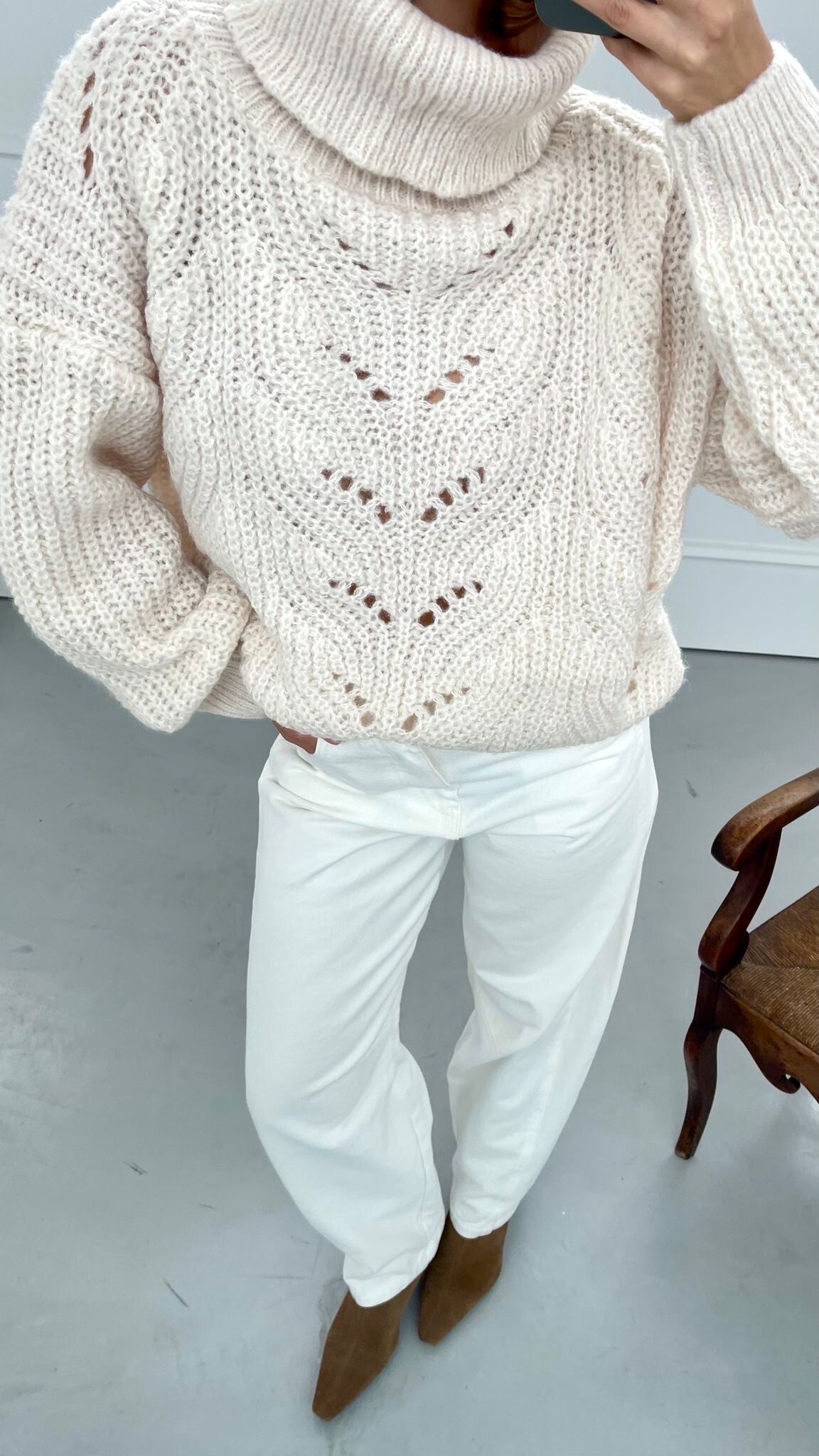 Wholesaler Copperose - Open-knit turtleneck sweater