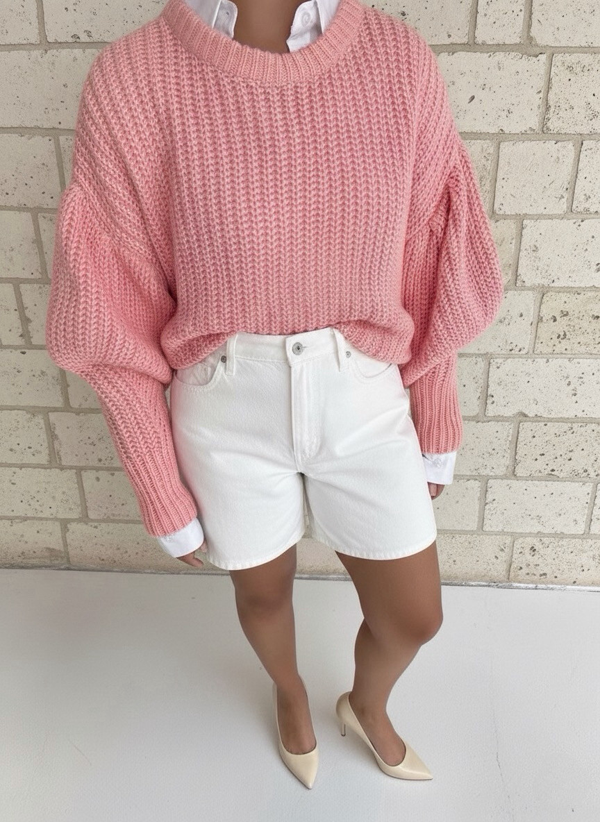 Grossiste Copperose - Pull oversize en maille côtelée