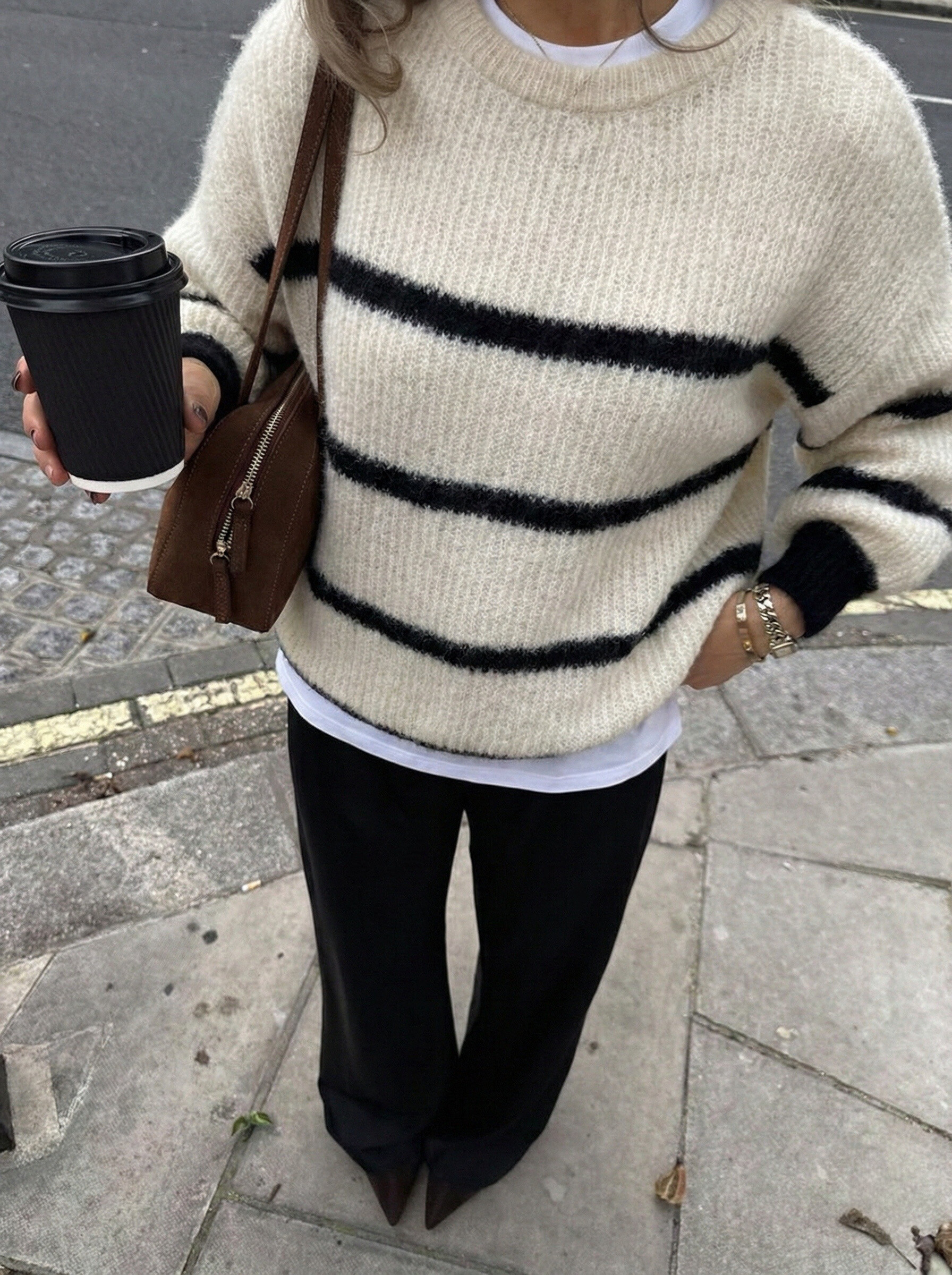 Grossiste Copperose - PULL LOOSE À RAYURES