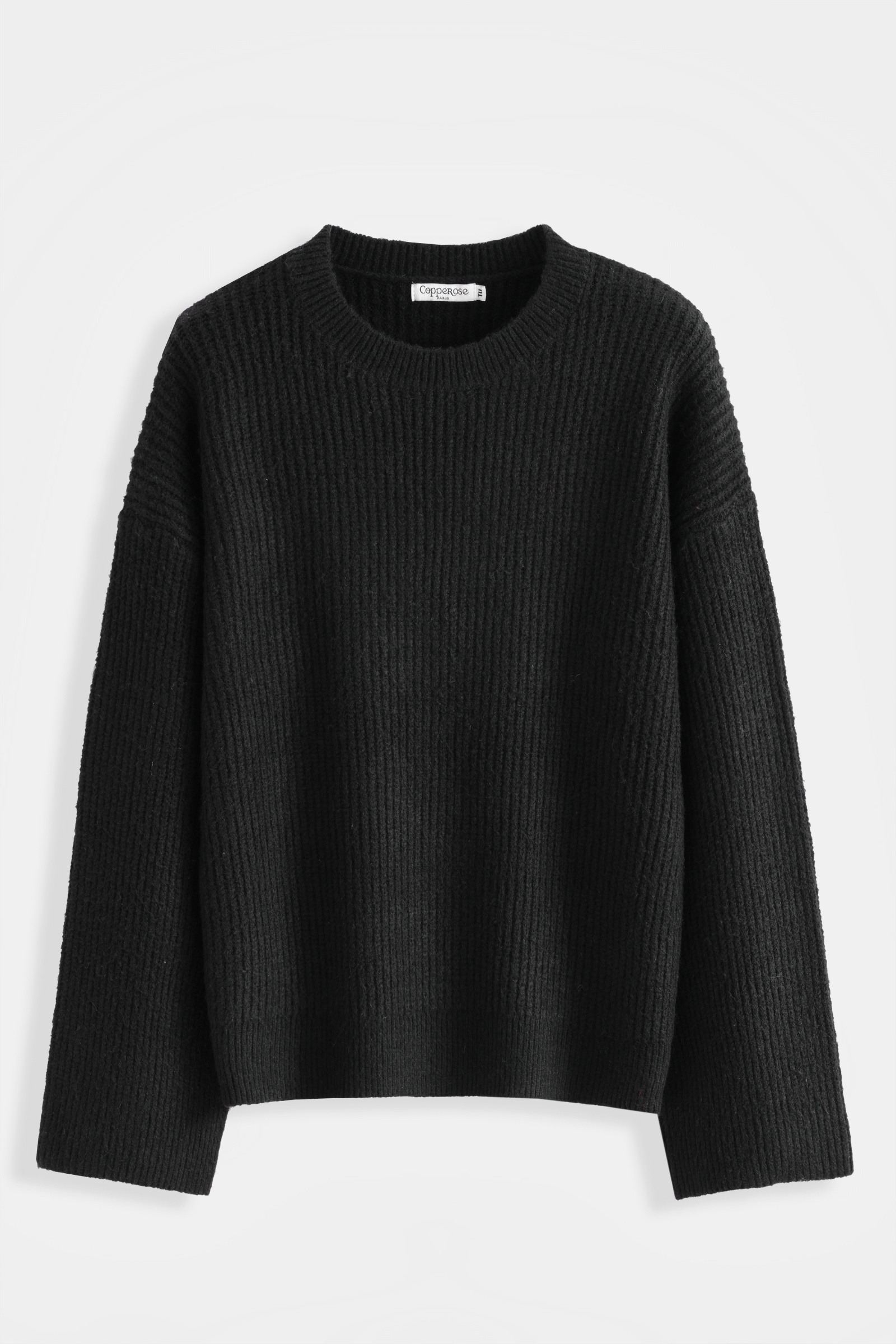 Großhändler Copperose - OVERSIZE-PULLOVER AUS RIPPENSTRICK MIT RUNDHALS