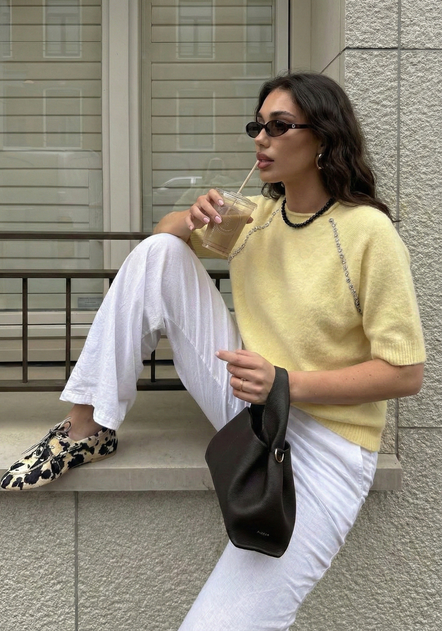 Großhändler Copperose - Kurzärmeliger Strickpullover mit Strass