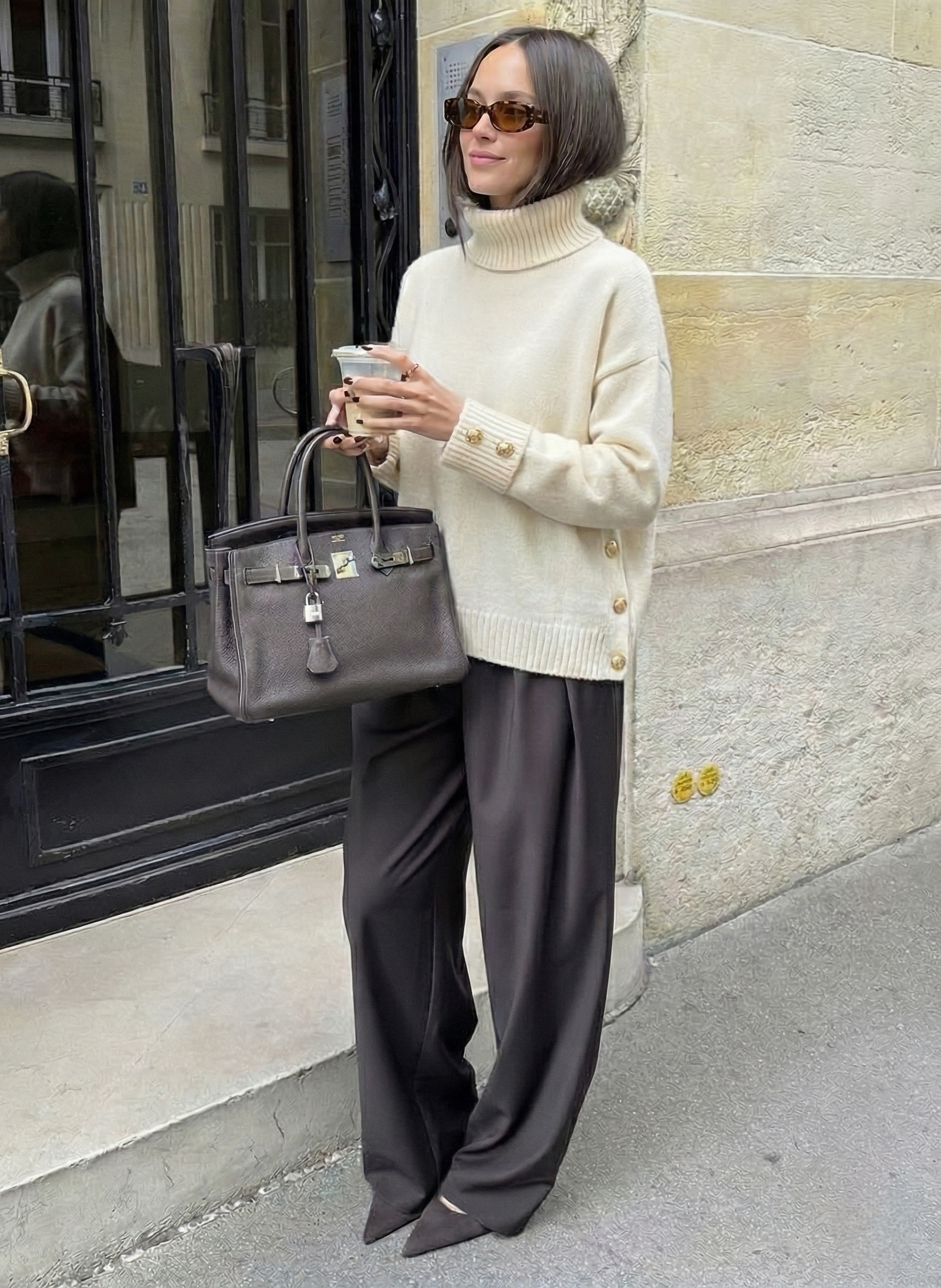 Wholesaler Copperose - KNIT SWEATER WITH GOLDEN BUTTONS