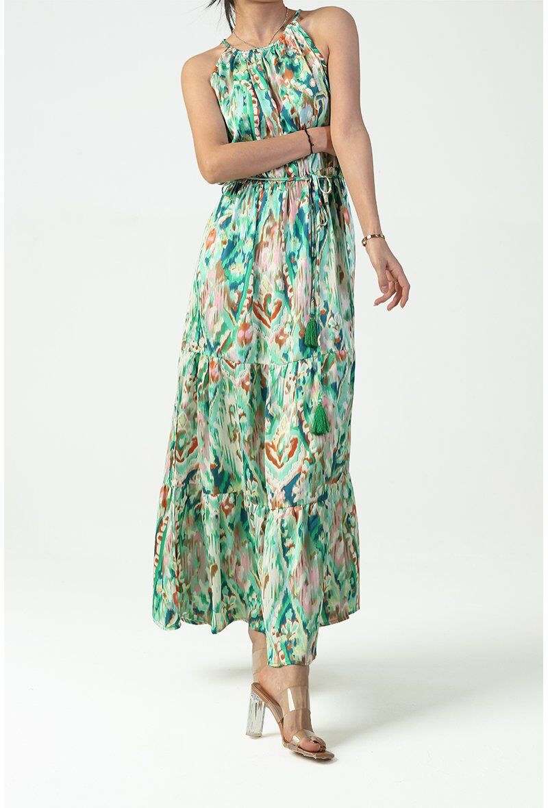 Wholesaler Copperose - Long openwork dress with print