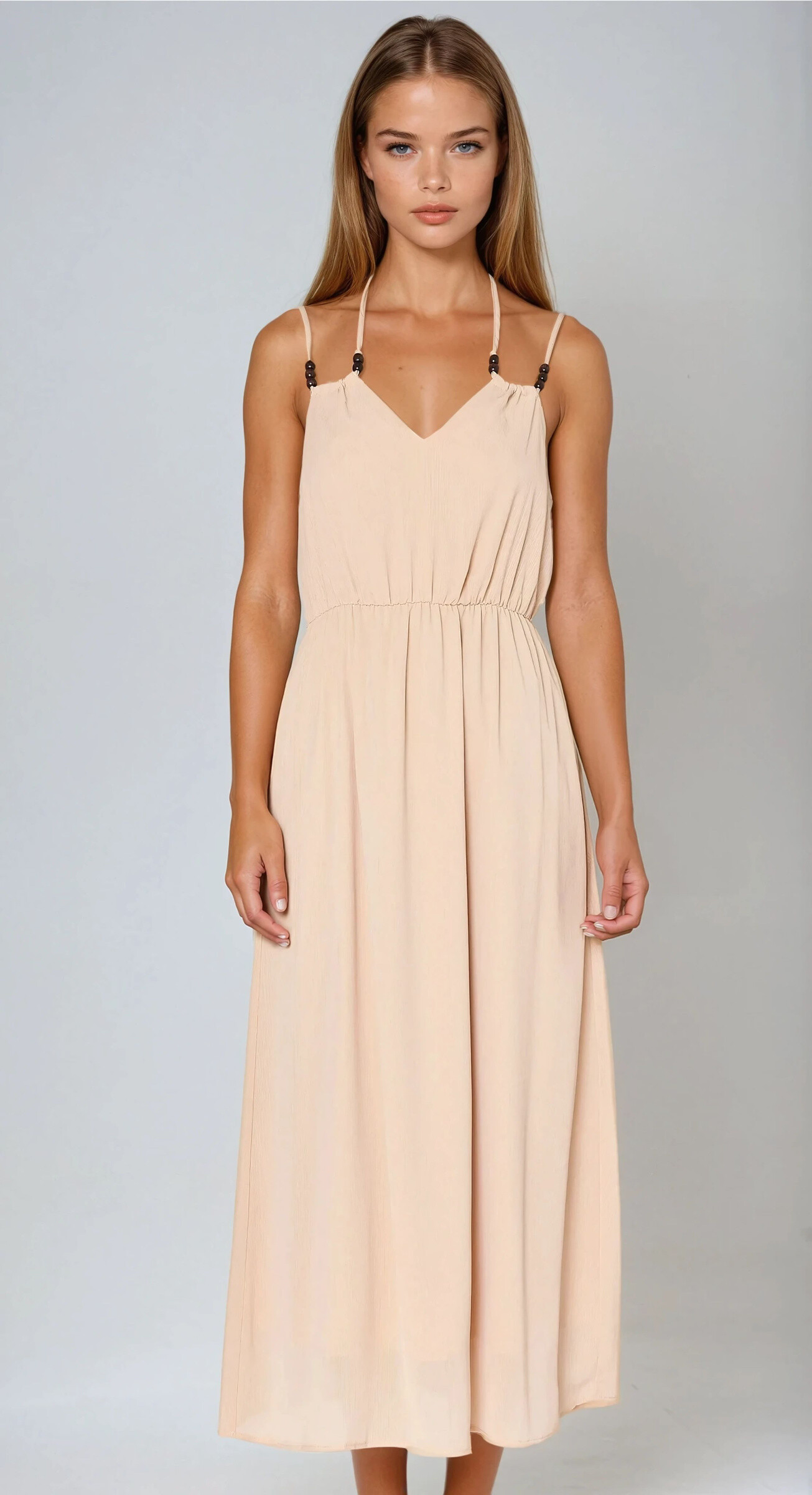 Wholesaler Copperose - long strapless dress with pearl application