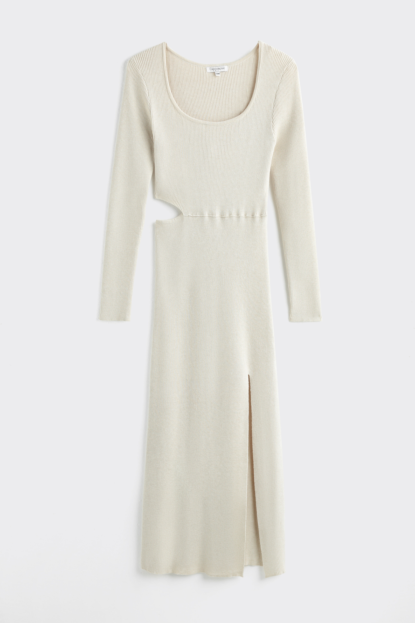 Mayorista Copperose Outlet - Vestido midi de punto fino con aberturas