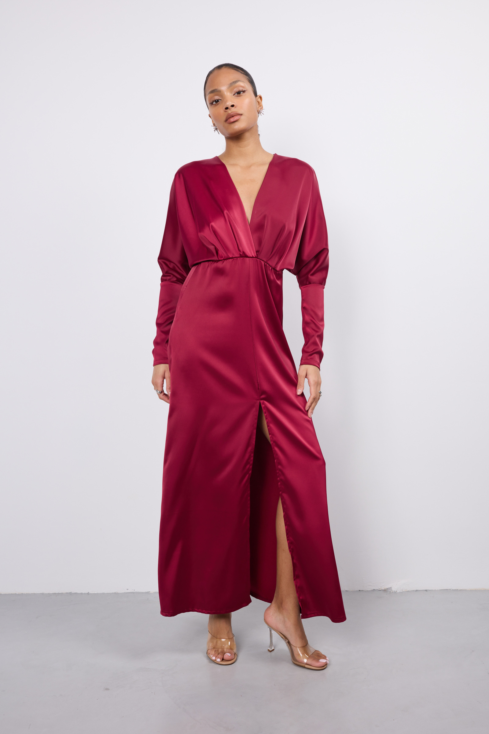 Mayorista Copperose Outlet - Vestido largo de raso