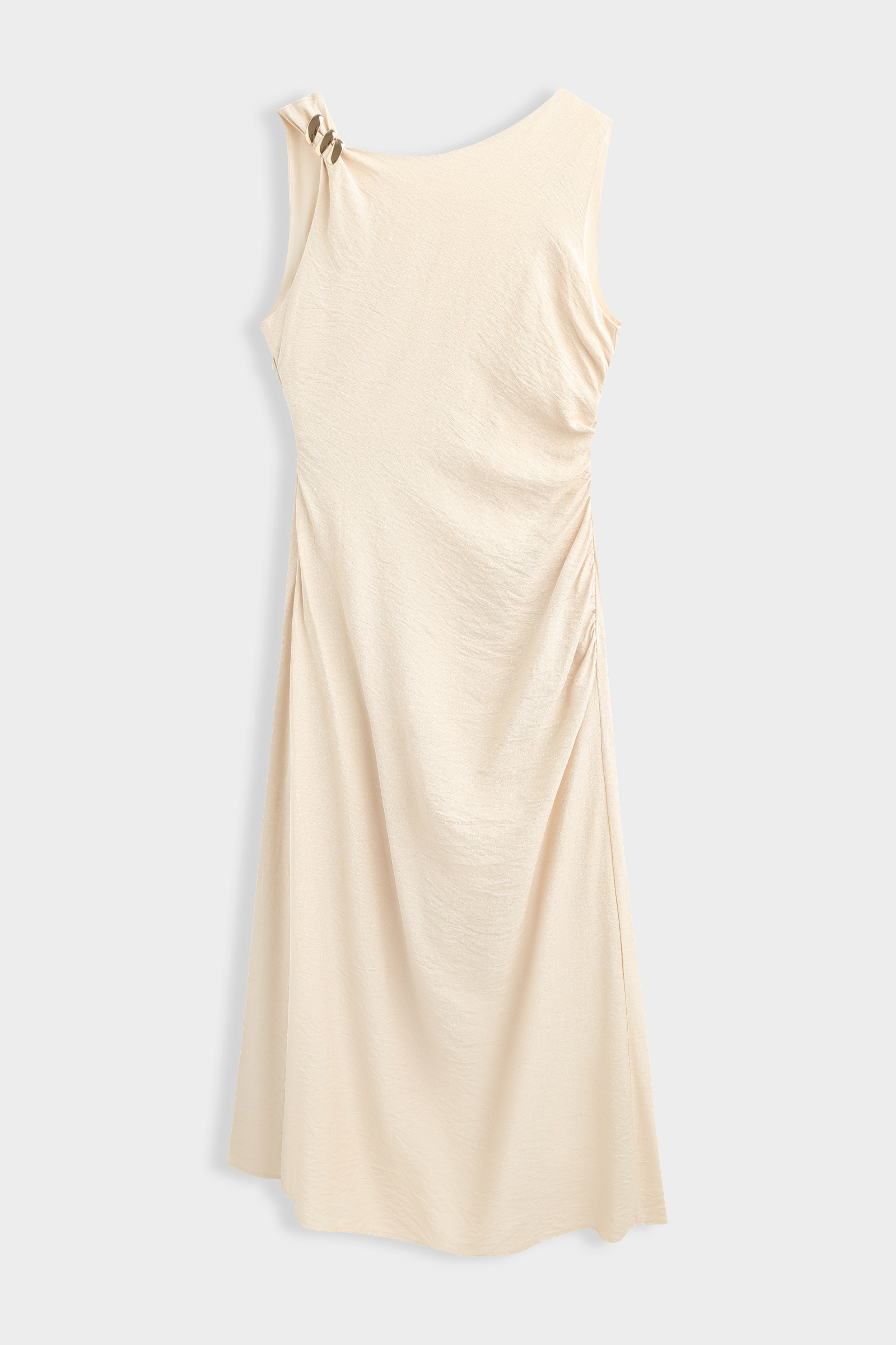 Grossiste Copperose - ROBE MIDI ASYMÉTRIQUE À BOUCLE ET DRAPÉS