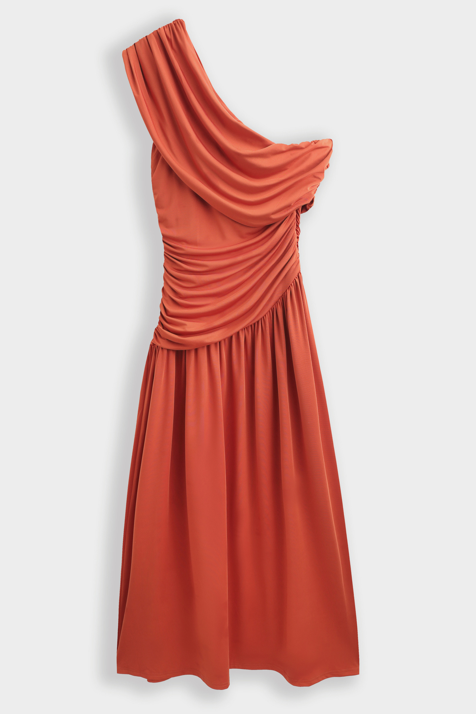 Grossista Copperose - Abito Lungo Asimmetrico Drappeggiato