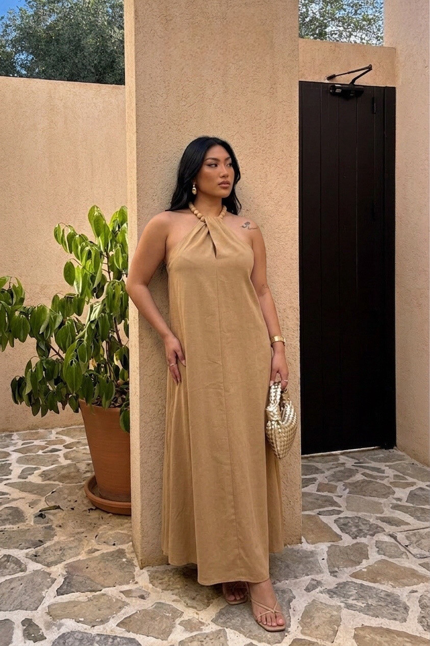 Grossista Copperose - PLUS SIZE: Abito midi all'americana con dettagli di perle