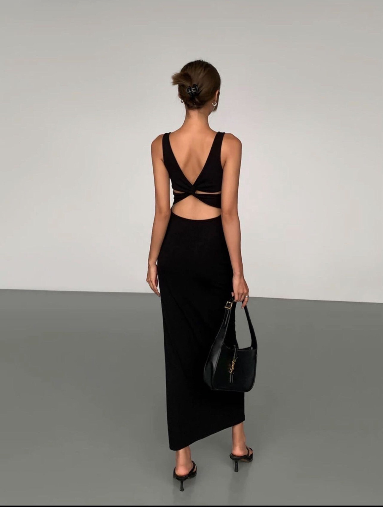Wholesaler Copperose - Long ribbed mesh dress with openwork details