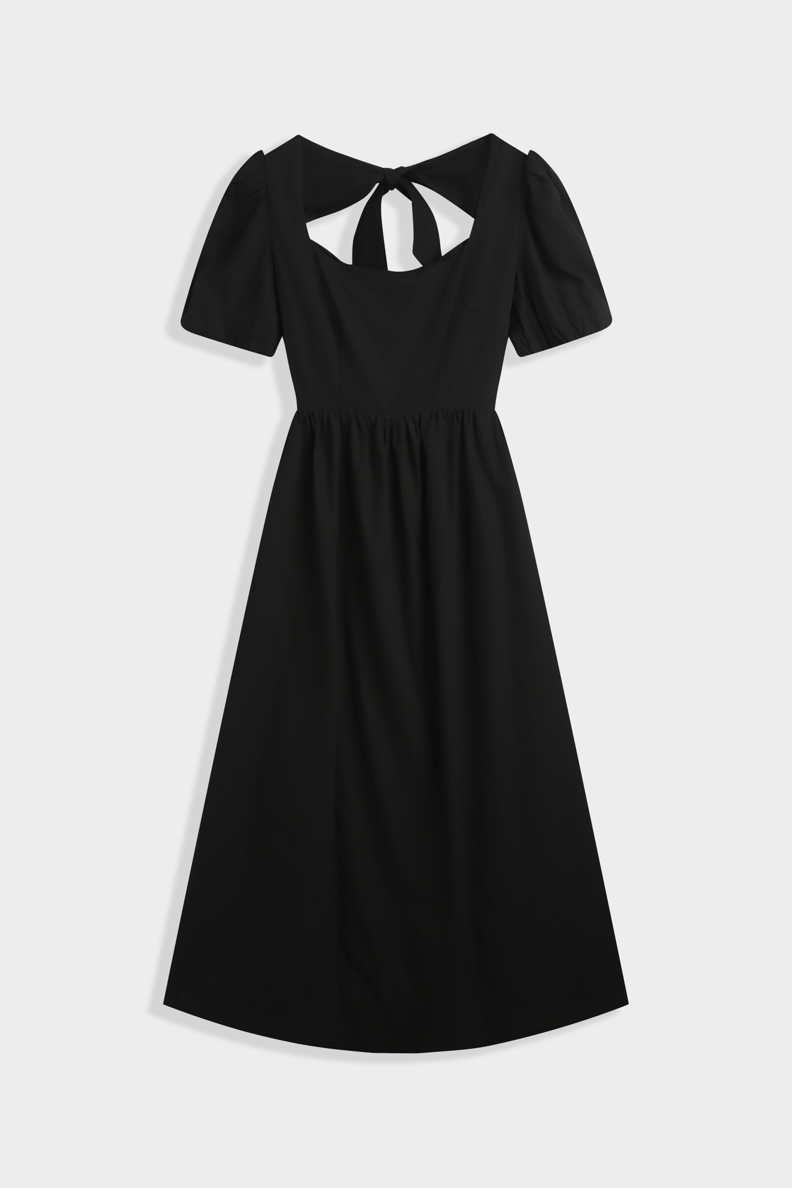 Grossista Copperose - Abito di cotone midi con nodi sul retro