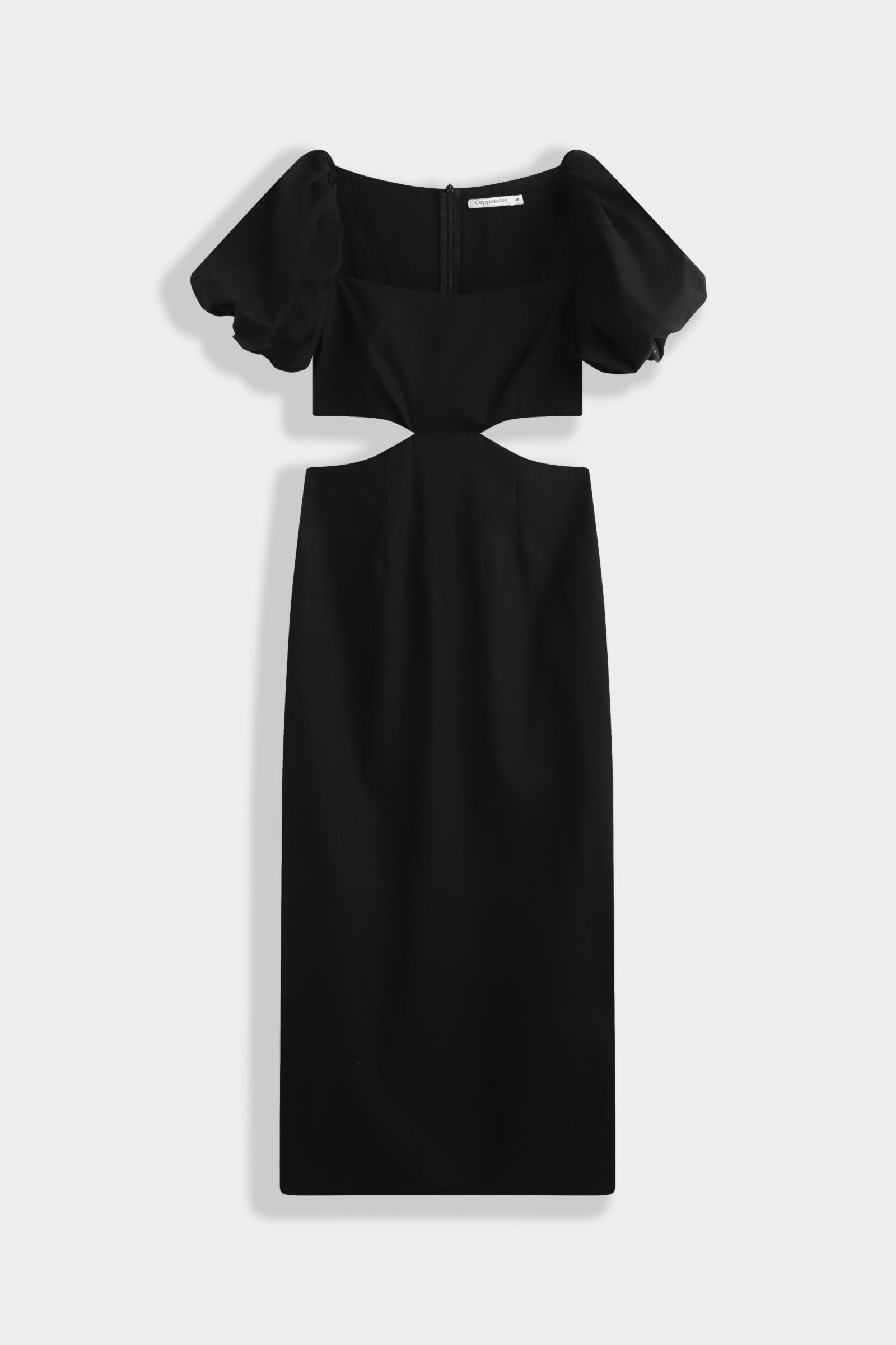 Grossista Copperose - Abito midi con aperture e maniche gonfie