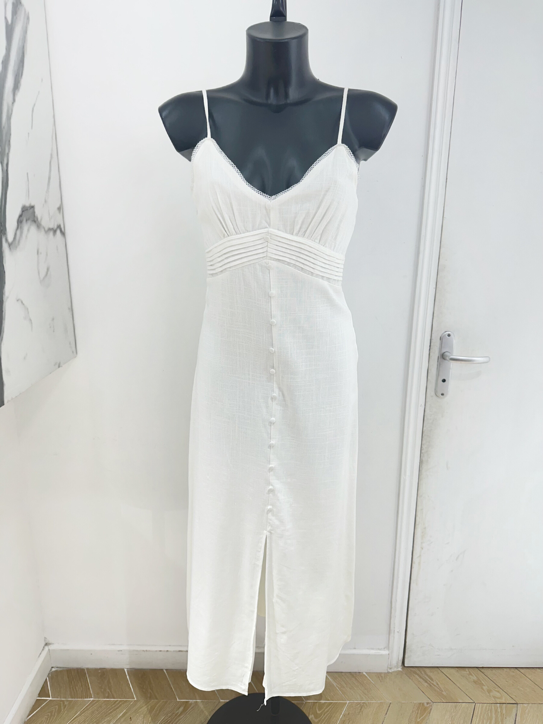 Wholesaler Copperose - Long buttoned dress with suspenders
