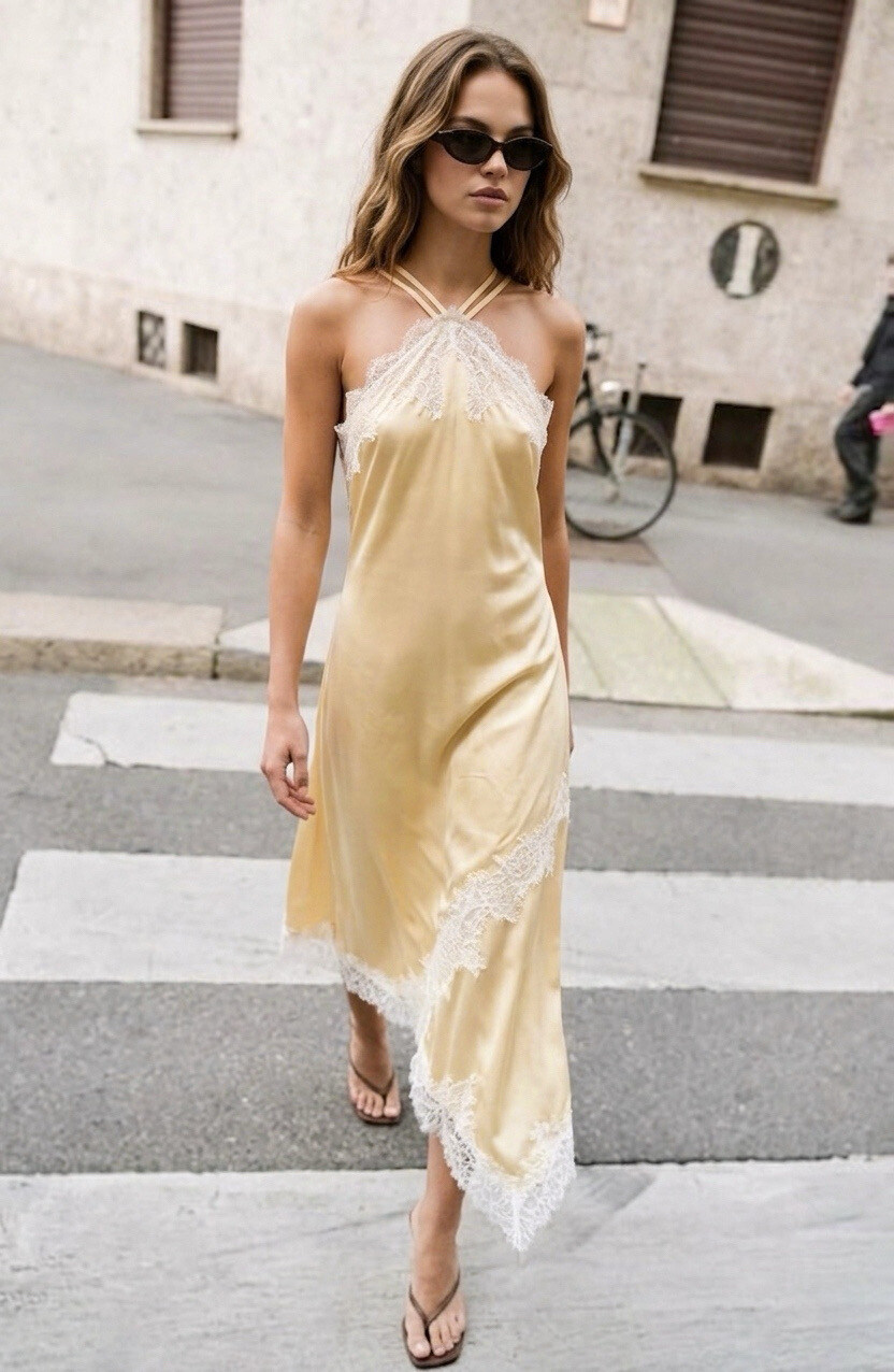 Mayorista Copperose - VESTIDO MIDI ASIMÉTRICO