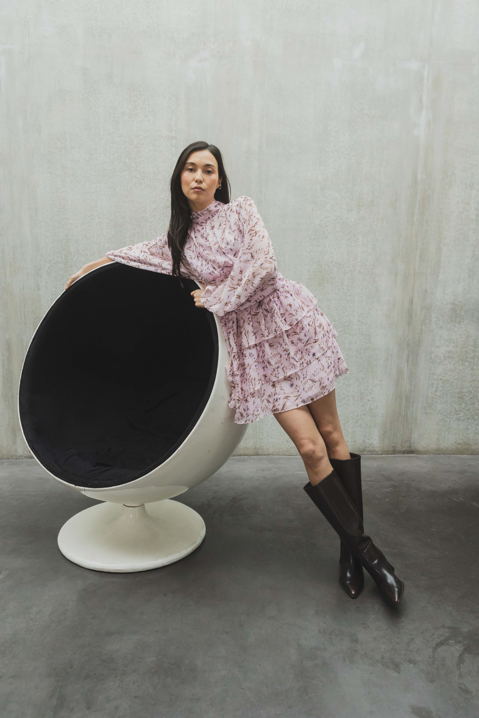 Grossiste Copperose - ROBE COURTE IMPRIMÉE À TAILLE FRONCÉE