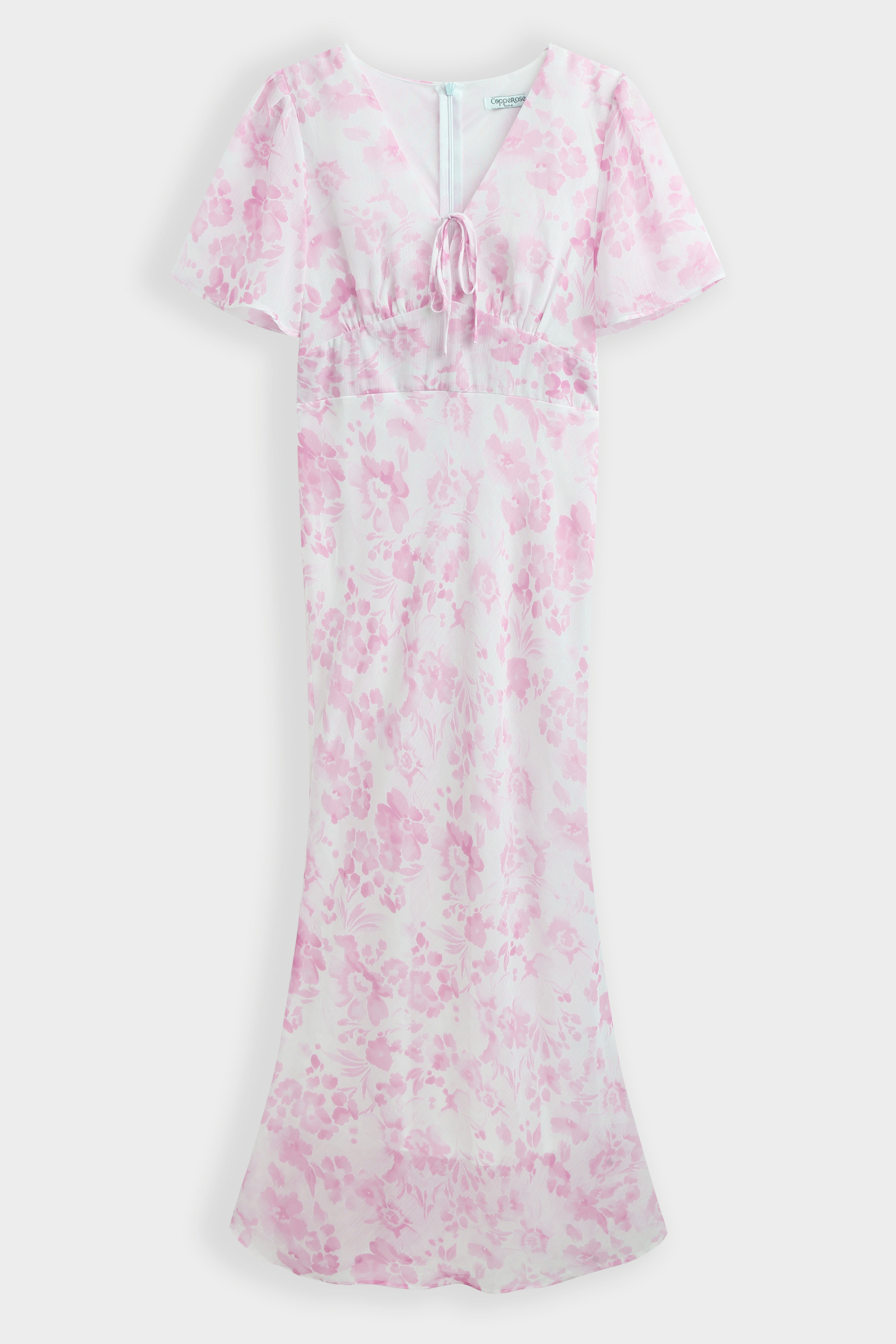 Grossiste Copperose - ROBE MIDI LONGUE IMPRIMEE A MANCHES FLUIDES