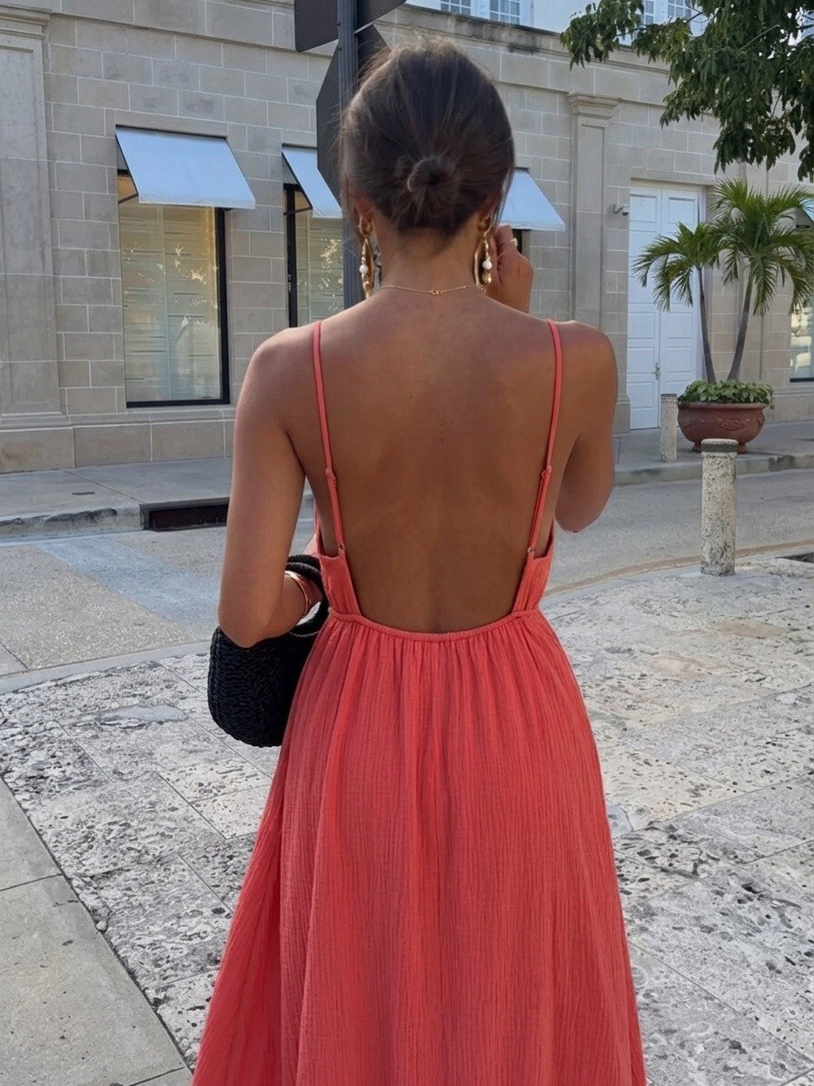 Mayorista Copperose - VESTIDO MIDI CON ESCOTE CRUZADO