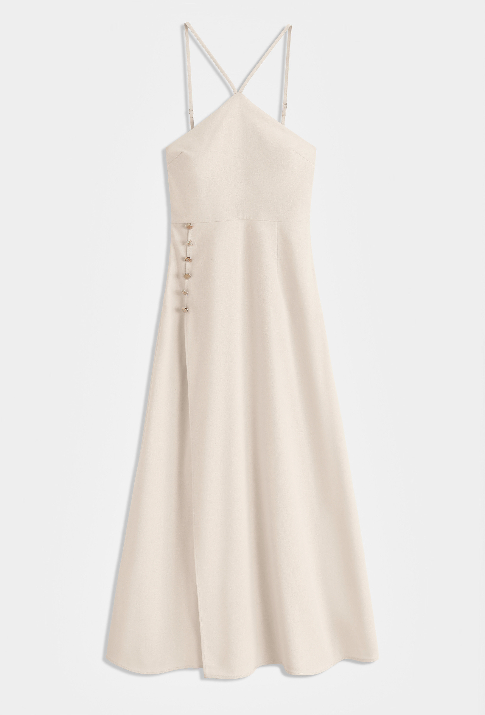 Grossiste Copperose - Robe mi longue à encolure américaine