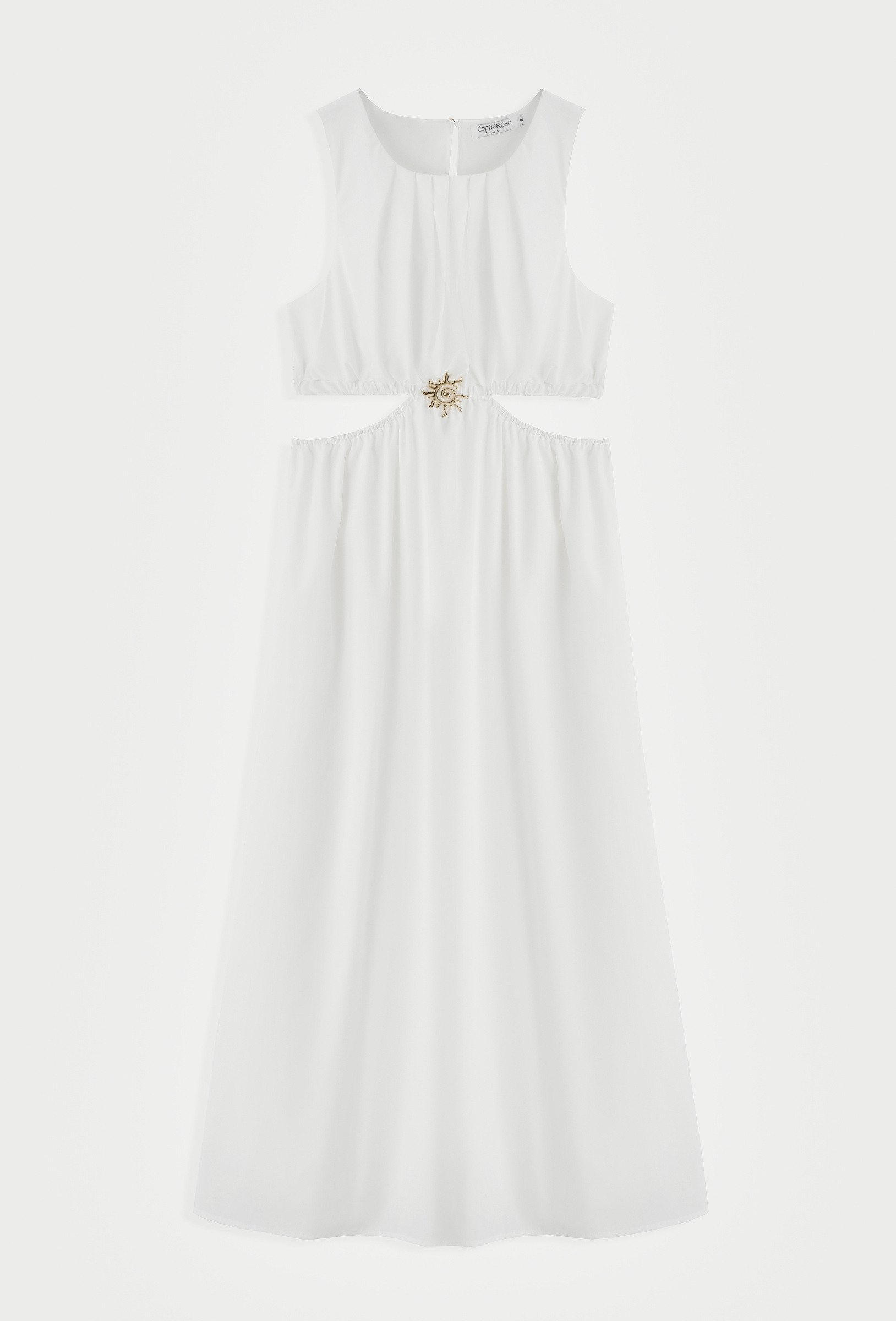 Grossiste Copperose - Robe mi-longue à découpes cut-out et détail bijou