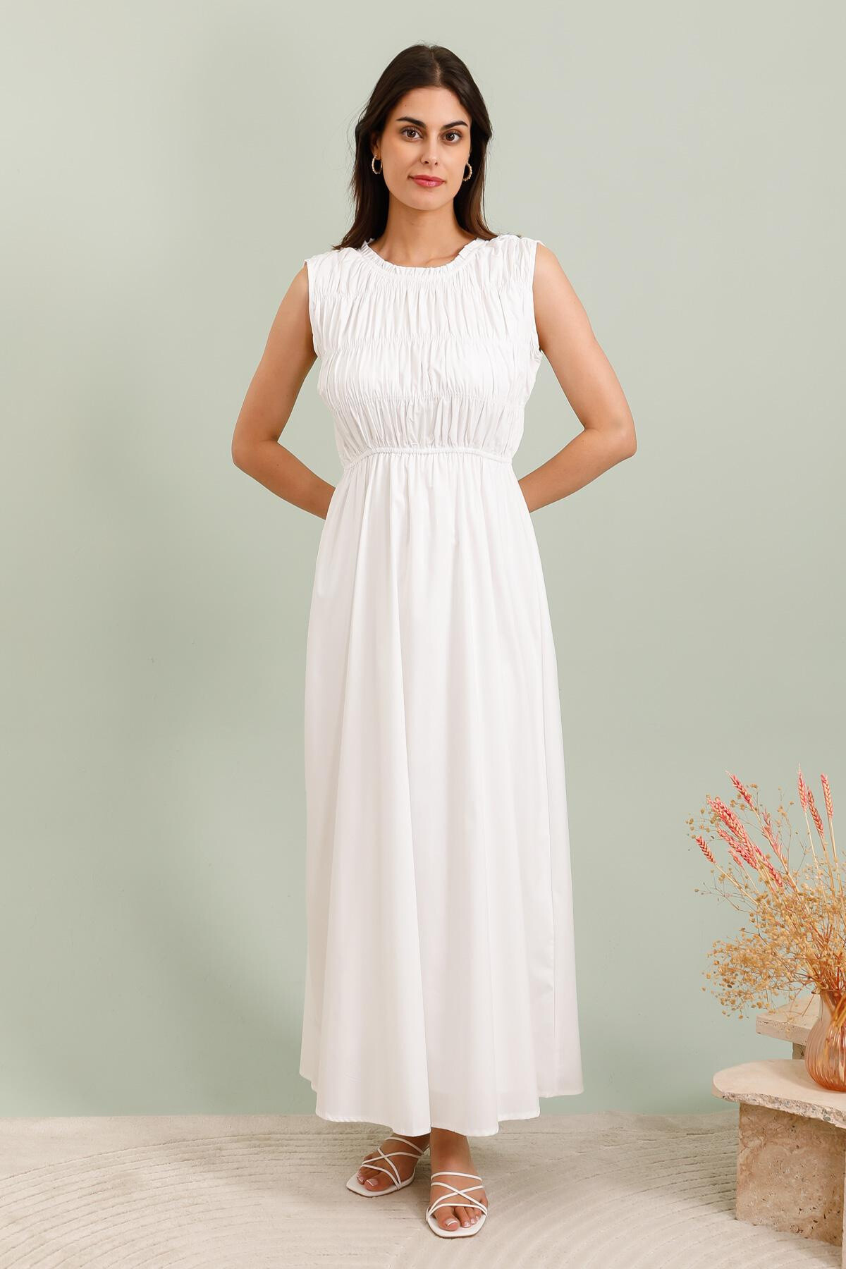 Wholesaler Copperose - Long effect dress with smocks