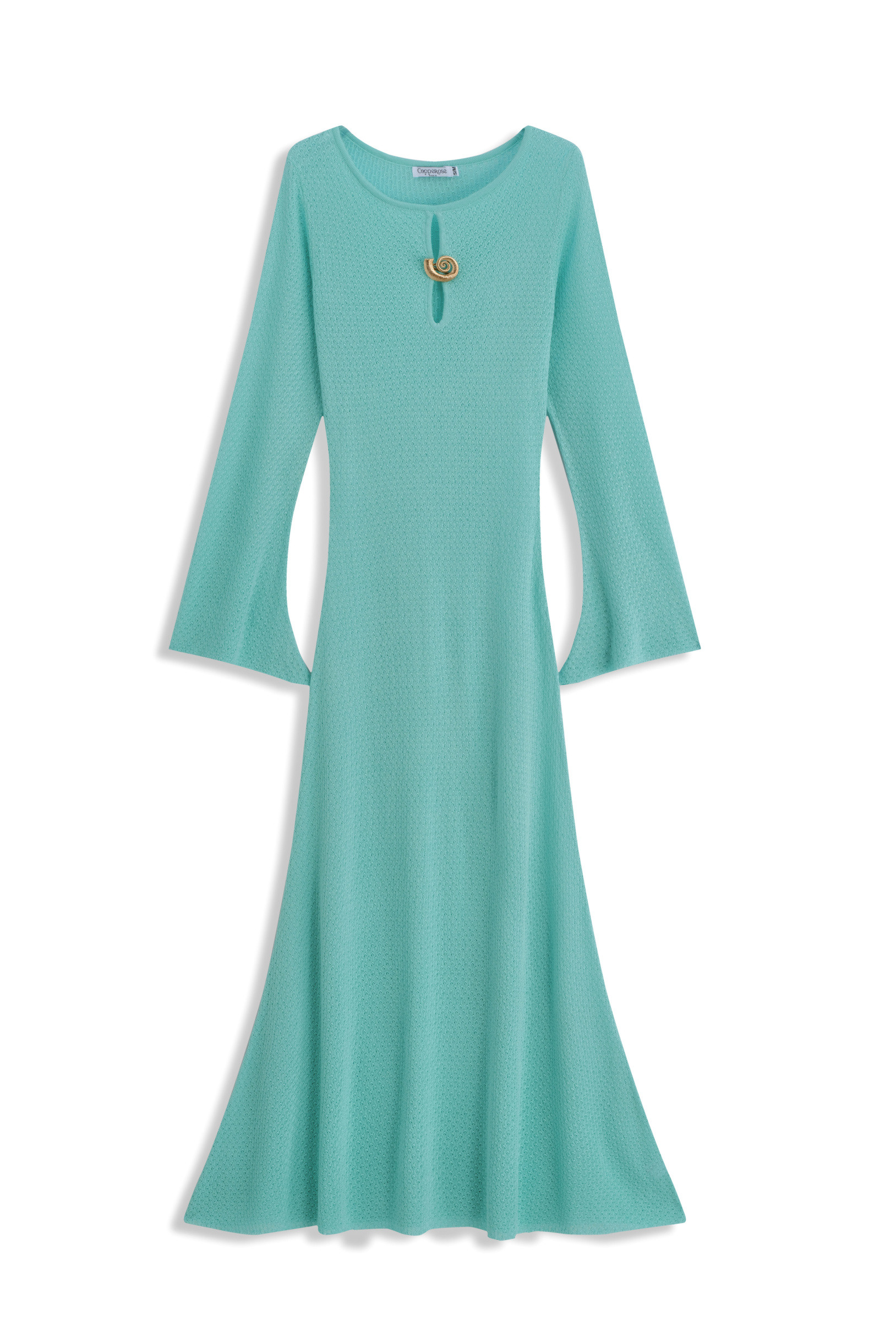 Grossiste Copperose - Robe longue en maille ajourée