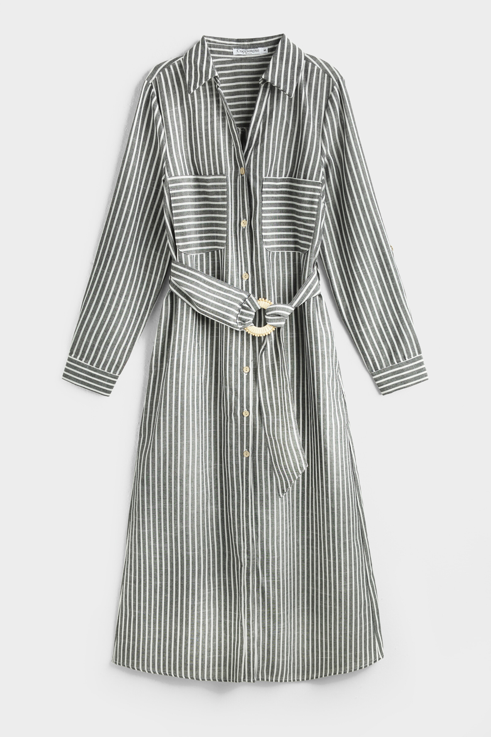 Mayorista Copperose - Vestido de camisa a rayas
