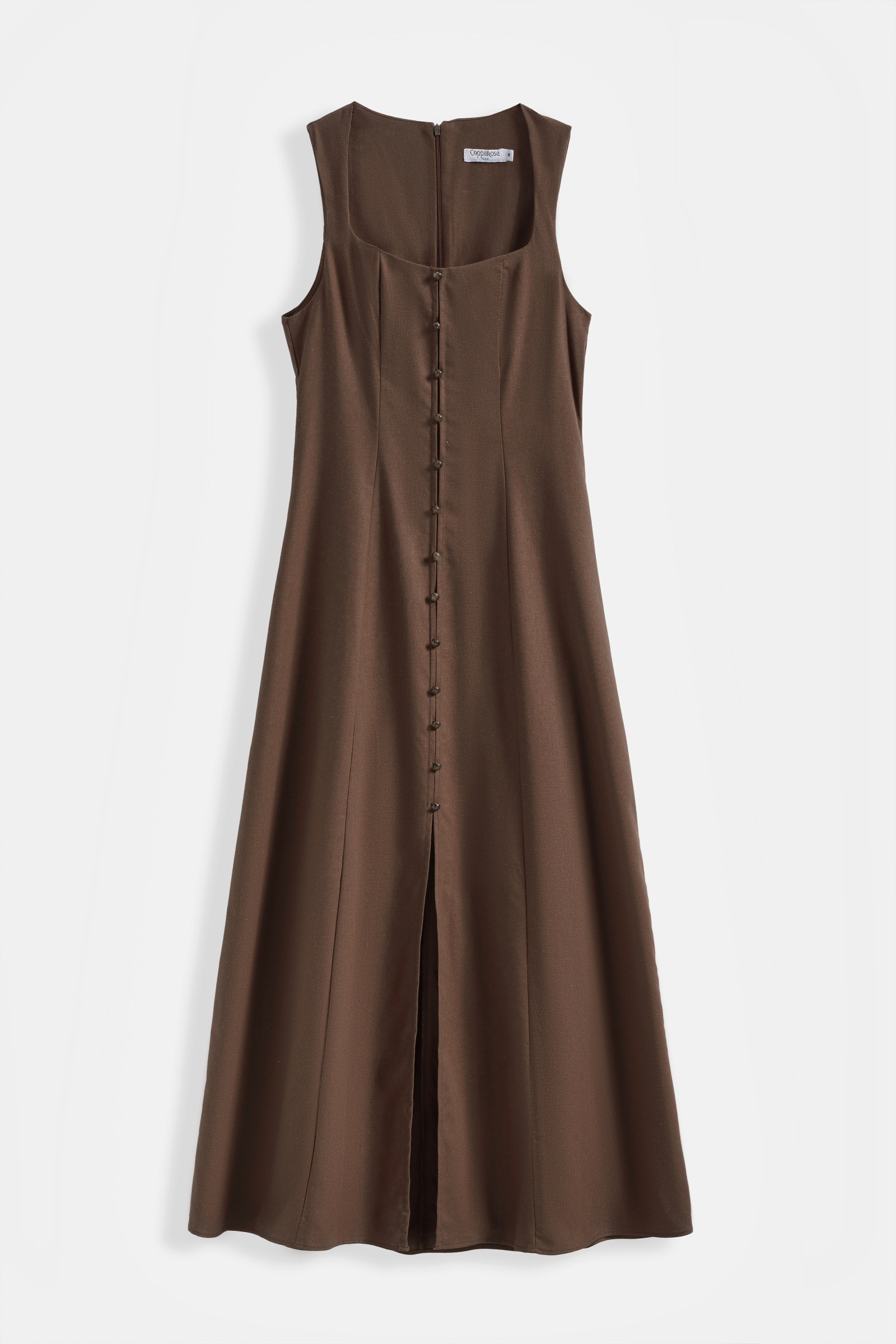 Mayorista Copperose - VESTIDO MIDI DE MEZCLA DE LINO Y ALGODÓN