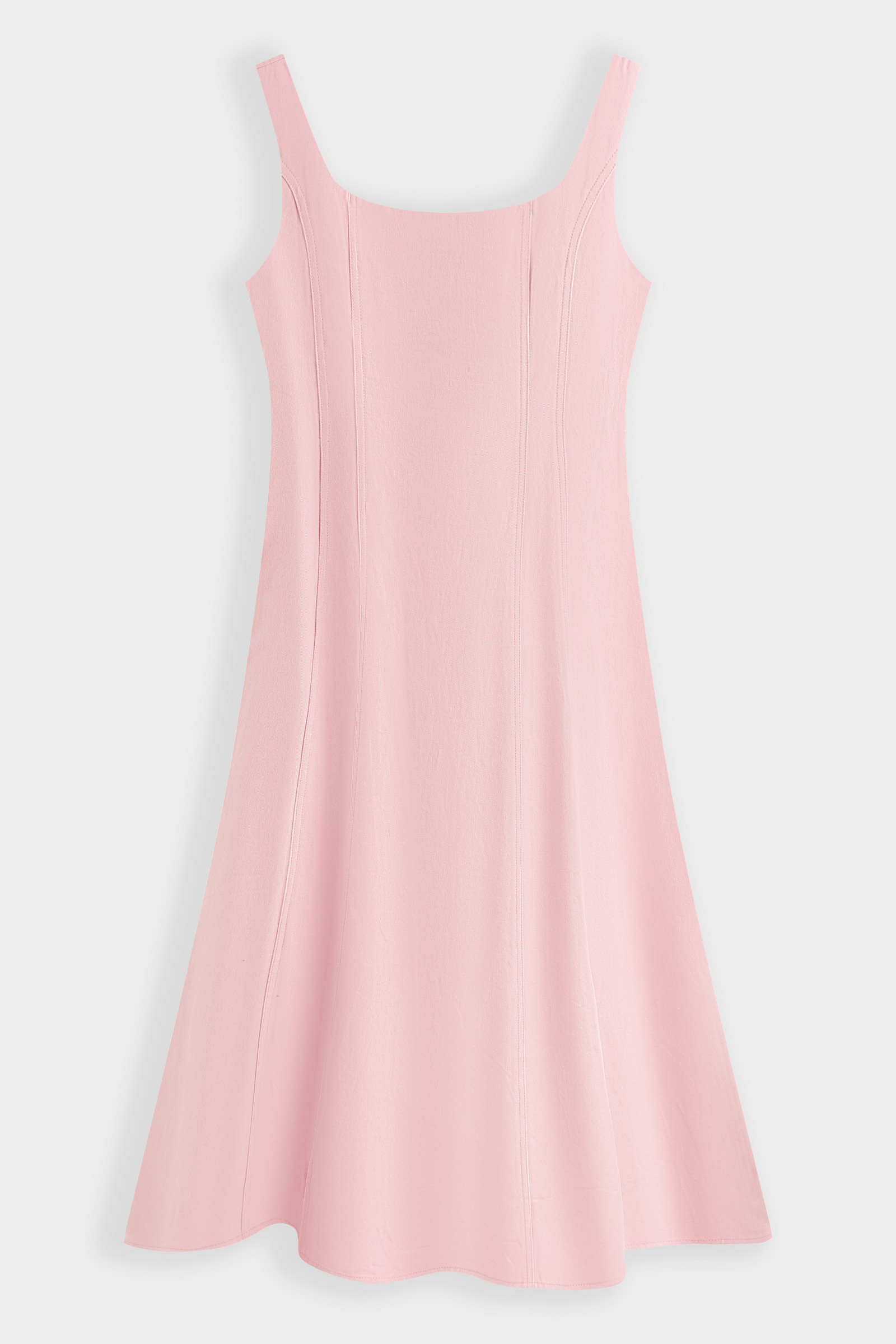 Grossiste Copperose - ROBE MIDI À SURPIQÛRES APPARENTES