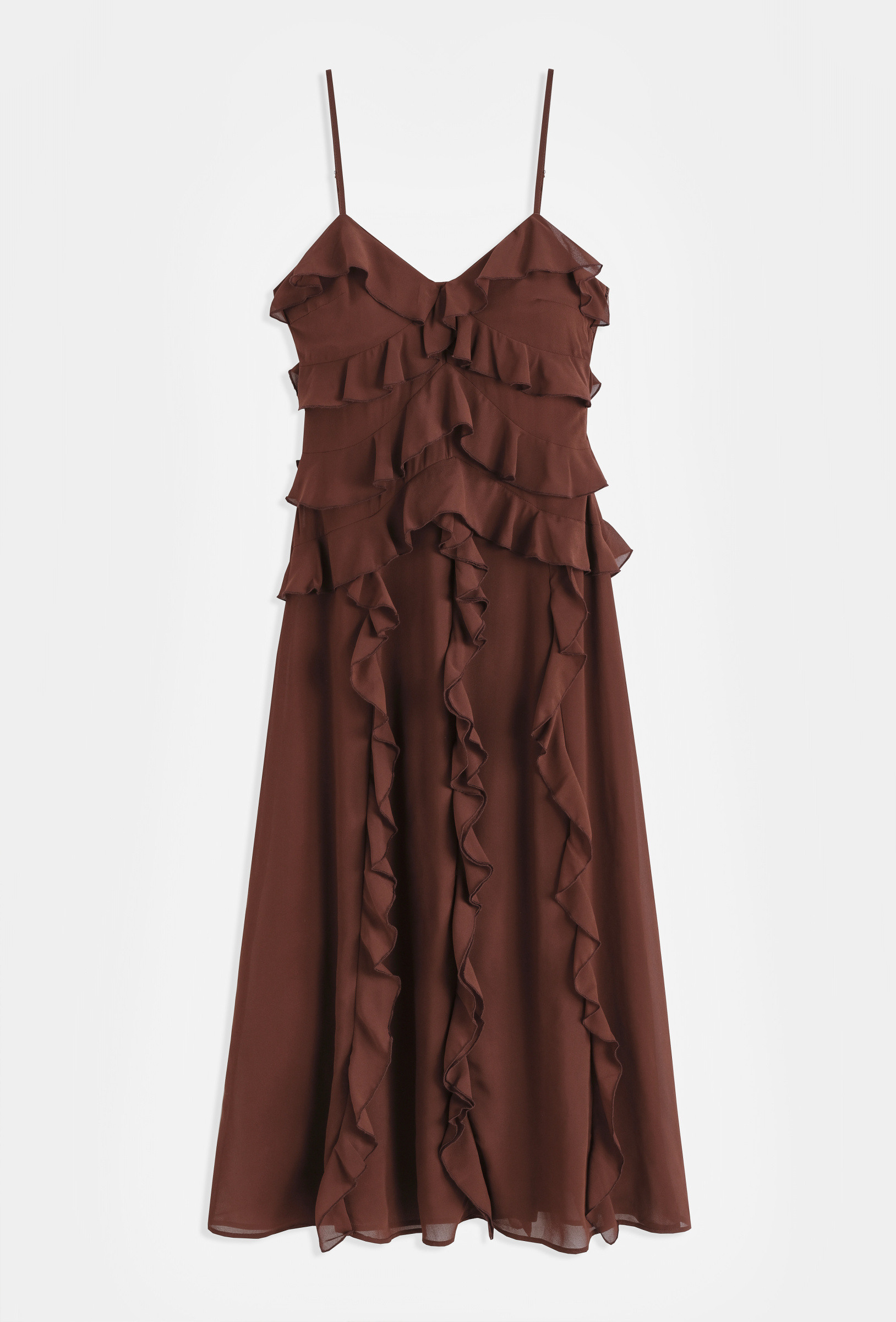 Grossiste Copperose - ROBE LONGUE A VOLANTS