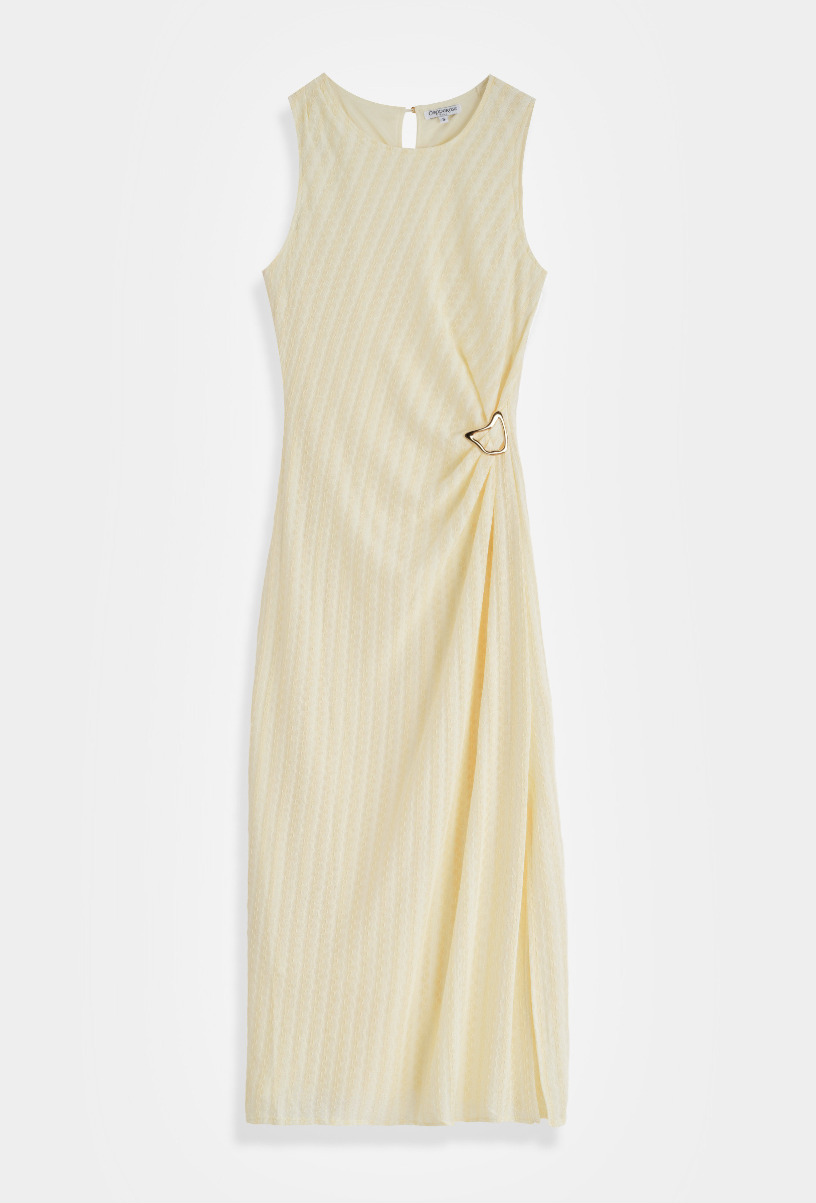 Grossiste Copperose - ROBE LONGUE TEXTURÉE À DÉTAIL MÉTALLIQUE