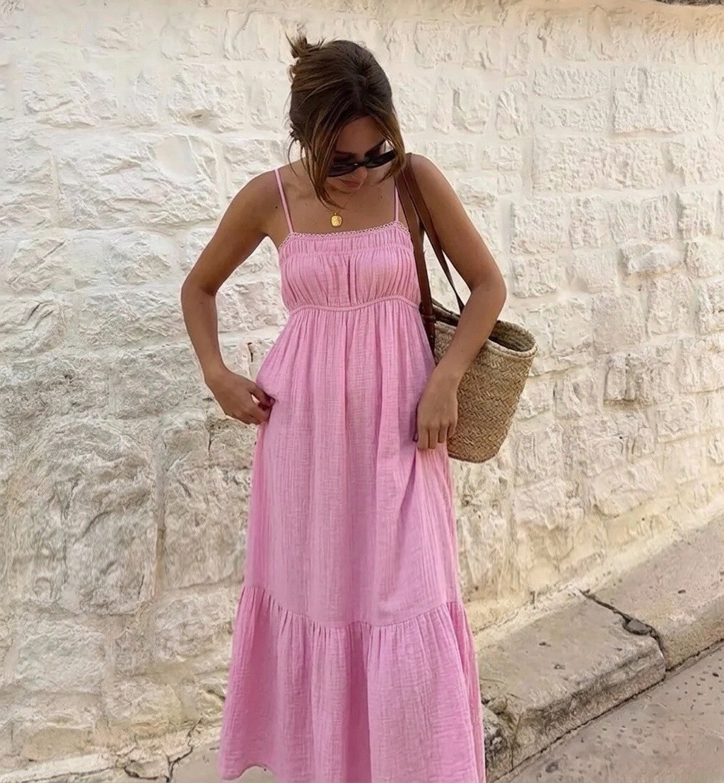Grossiste Copperose - Robe longue en gaze de coton