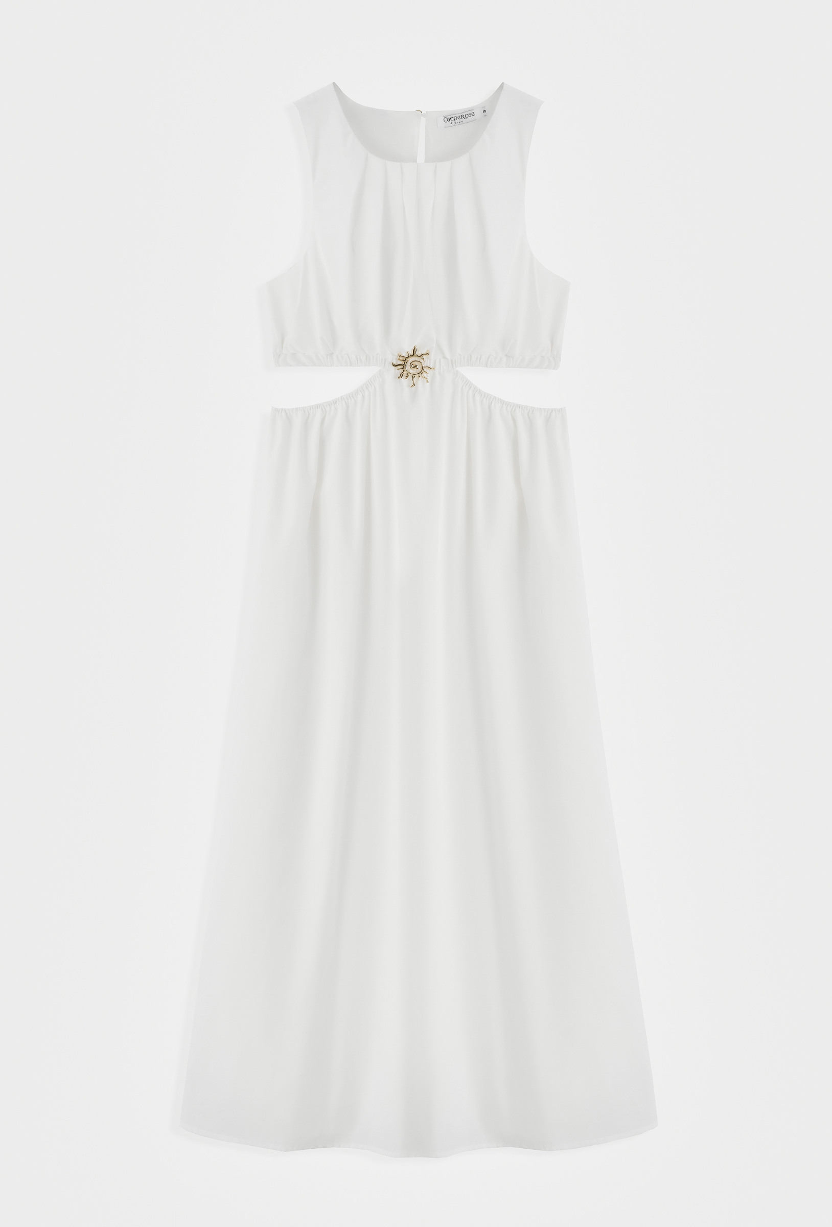 Grossiste Copperose - Robe longue cut out ornée de bijou au central