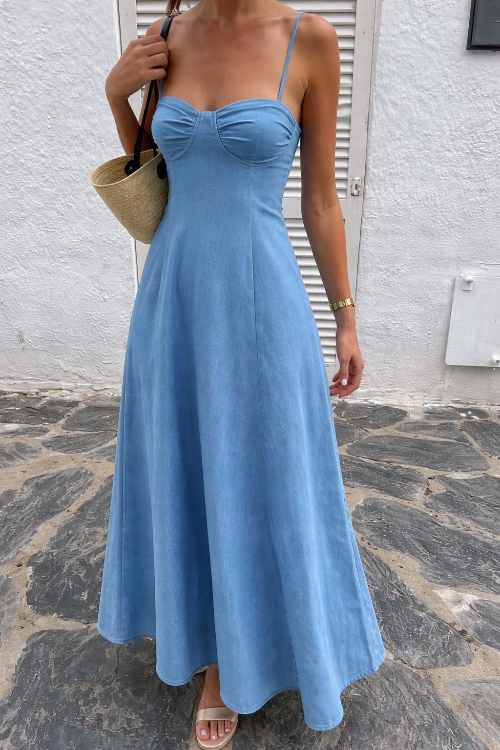 Mayorista Copperose - VESTIDO LARGO TIRANTES FINOS