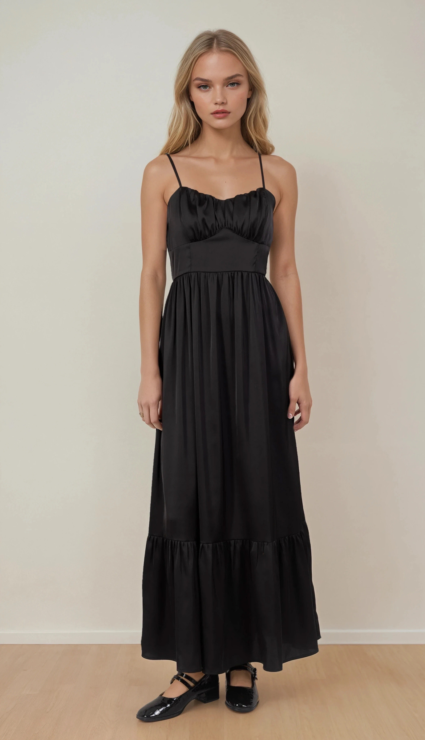 Grossiste Copperose - ROBE LONGUE SATINEE A DOS LACE