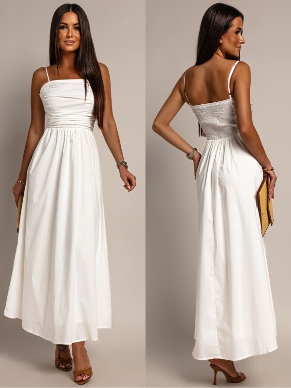Grossiste Copperose - Robe longue bustier à bretelles fines