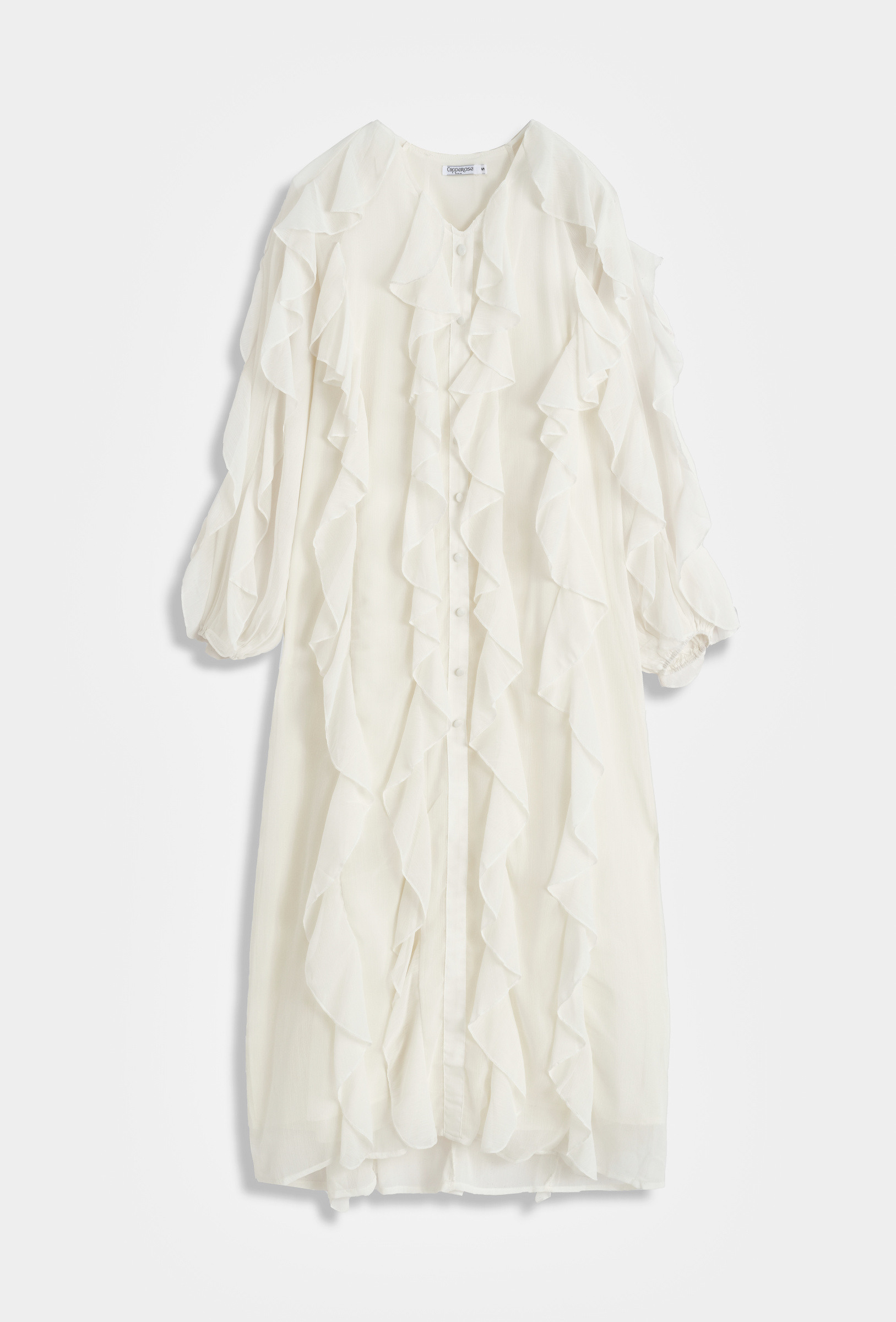 Mayorista Copperose - Vestido largo con volantes