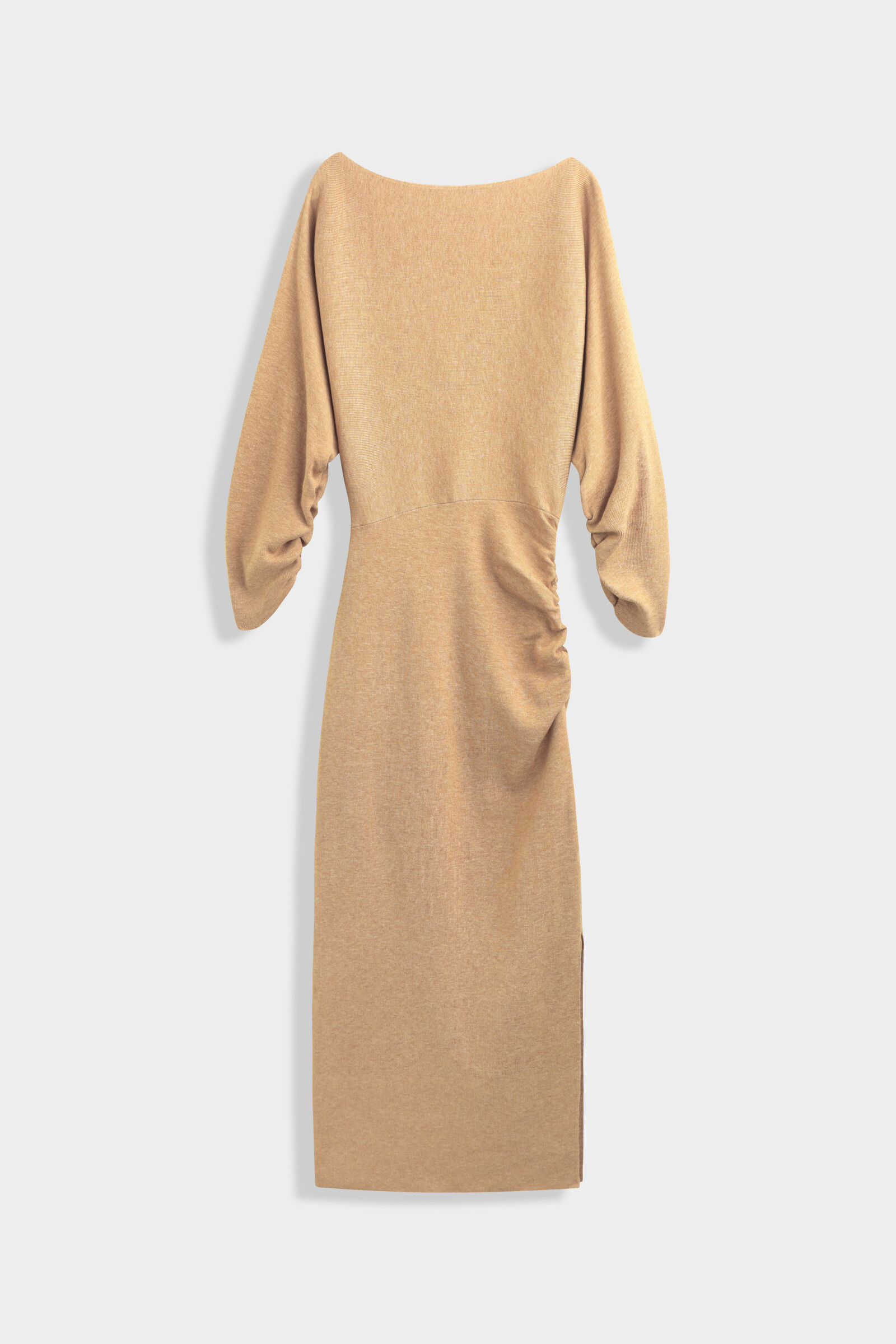 Wholesaler Copperose - LONG KNIT DRESS WITH SIDE RUCHED DETAIL