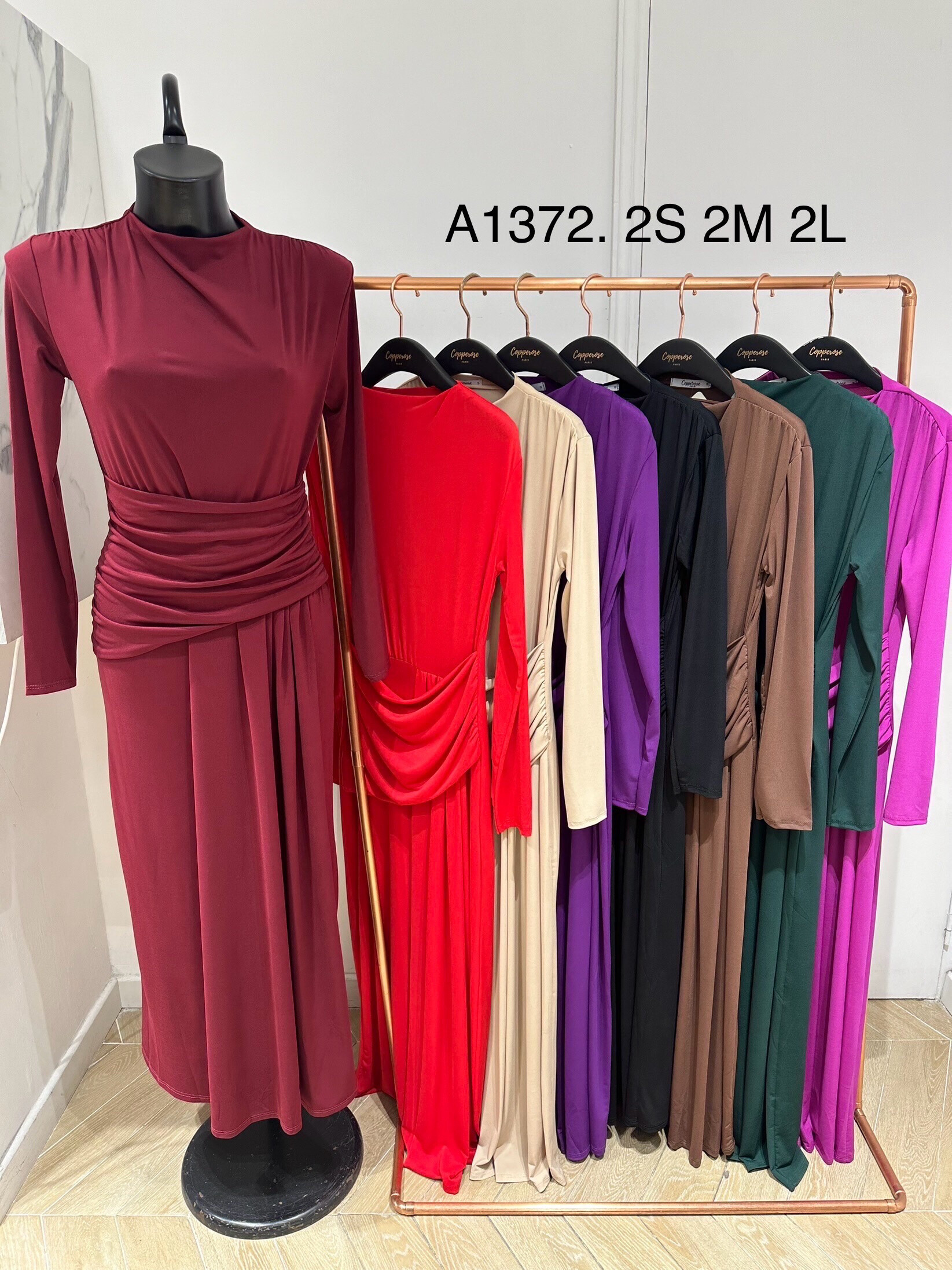 Wholesaler Copperose - Long ruched dress