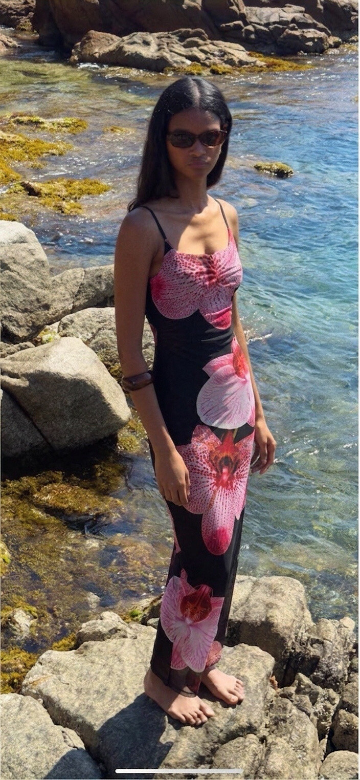 Mayorista Copperose - VESTIDO MIDI TIRANTES FINOS ESTAMPADO FLORAL